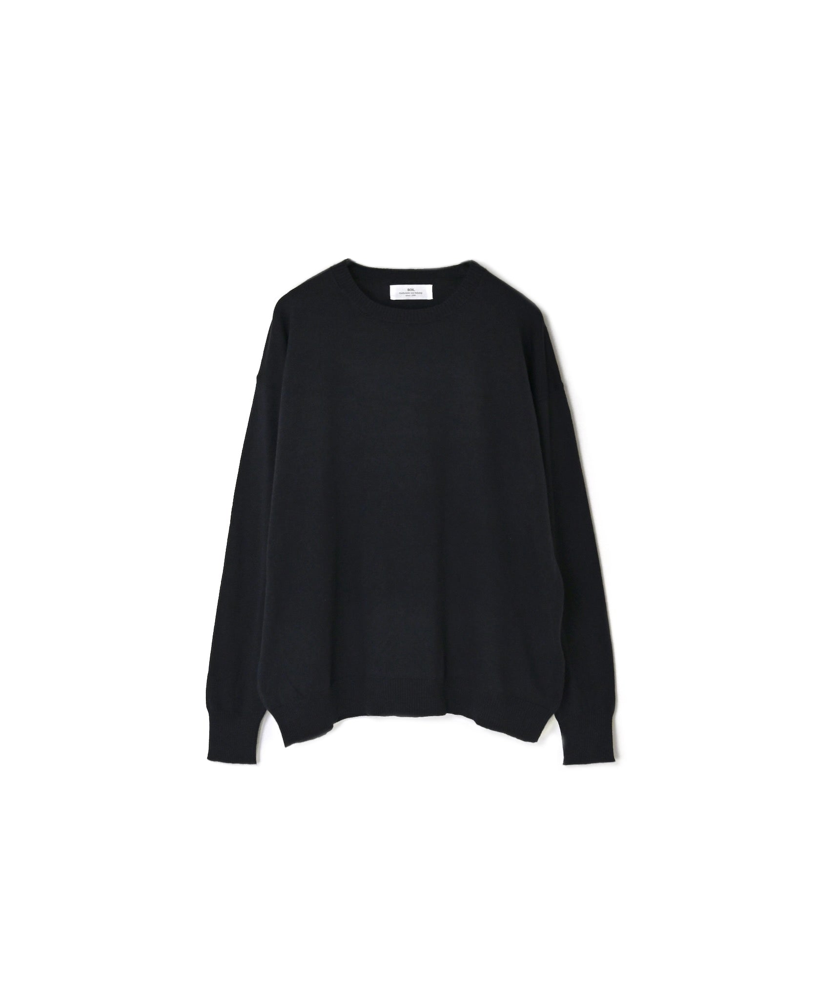 NNSL26502 14GG PLAIN STITCH COTTON/NYLON/SILK CREW-NECK PULLOVER