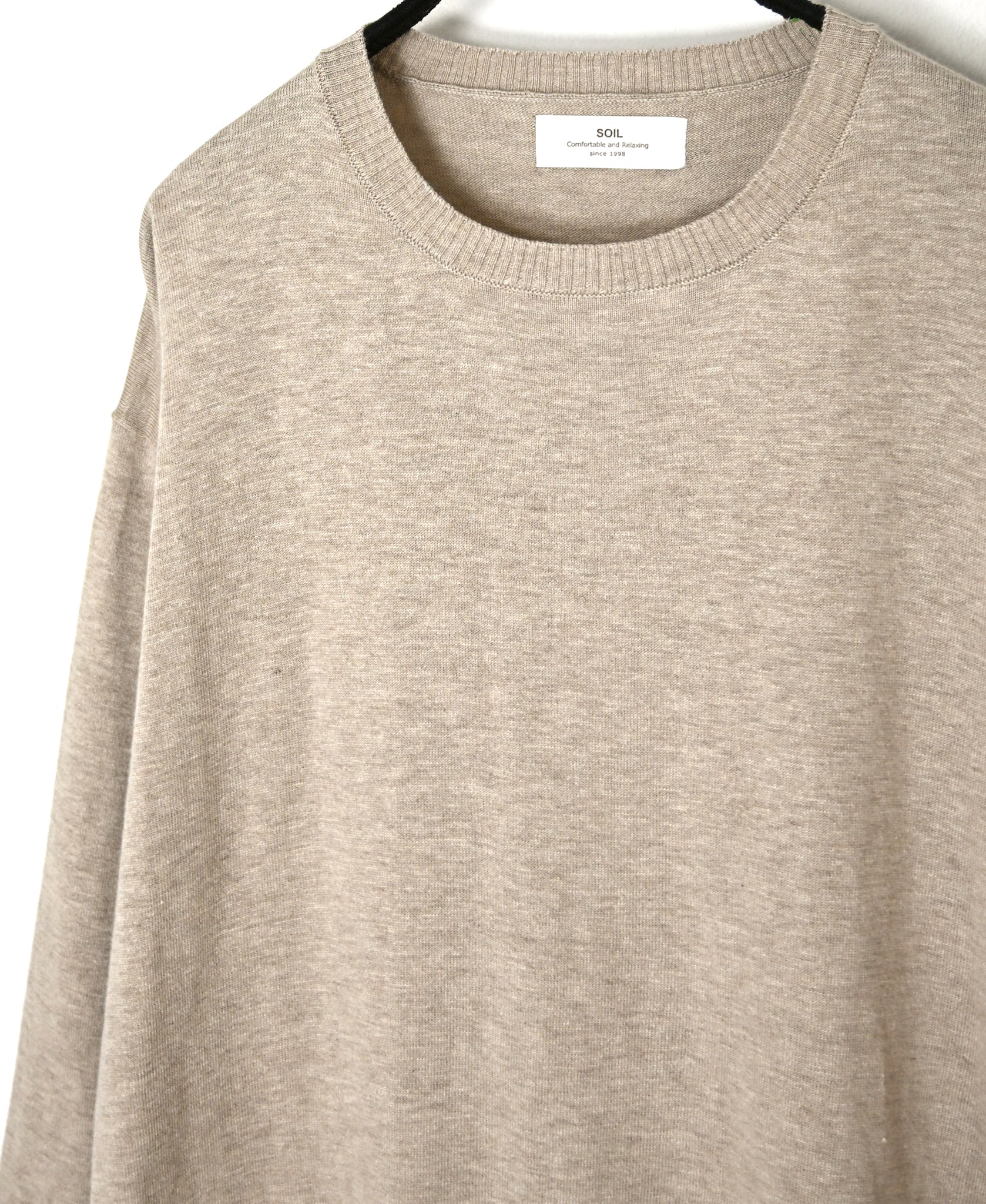 NNSL26502 14GG PLAIN STITCH COTTON/NYLON/SILK CREW-NECK PULLOVER