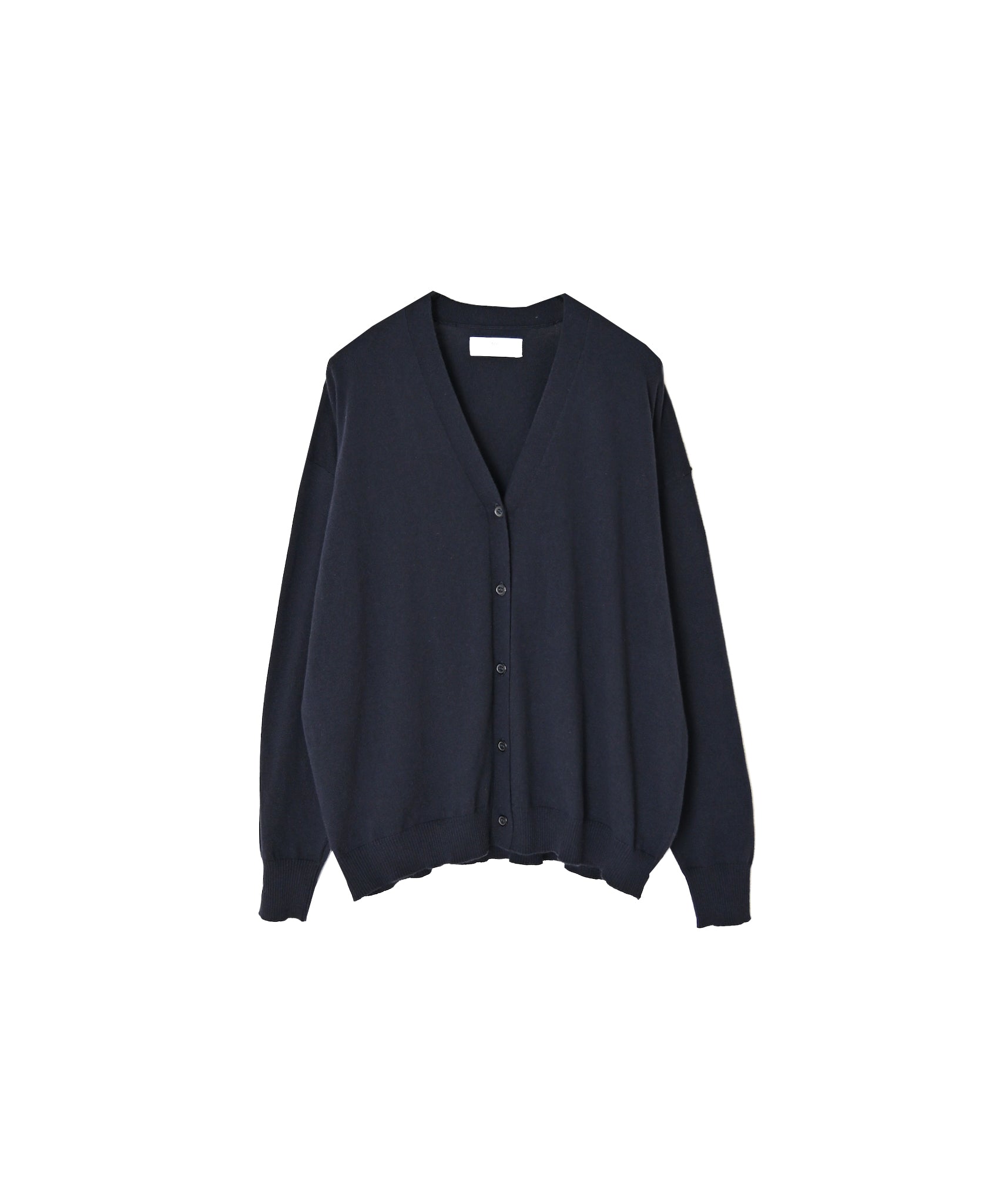 NNSL26503 14GG PLAIN STITCH COTTON/NYLON/SILK V-NECK CARDIGAN