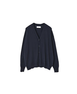 NNSL26503 14GG PLAIN STITCH COTTON/NYLON/SILK V-NECK CARDIGAN