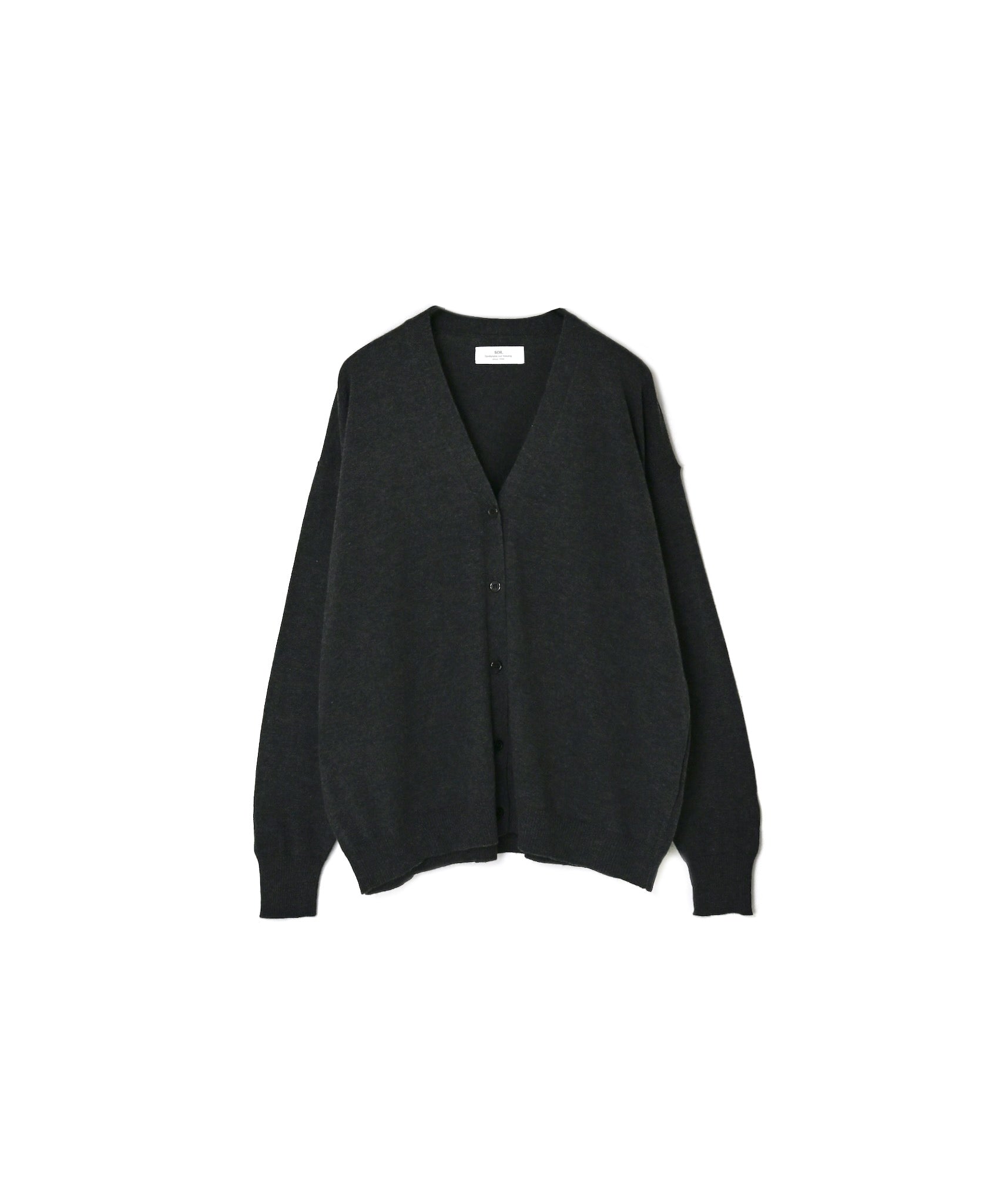 NNSL26503 14GG PLAIN STITCH COTTON/NYLON/SILK V-NECK CARDIGAN