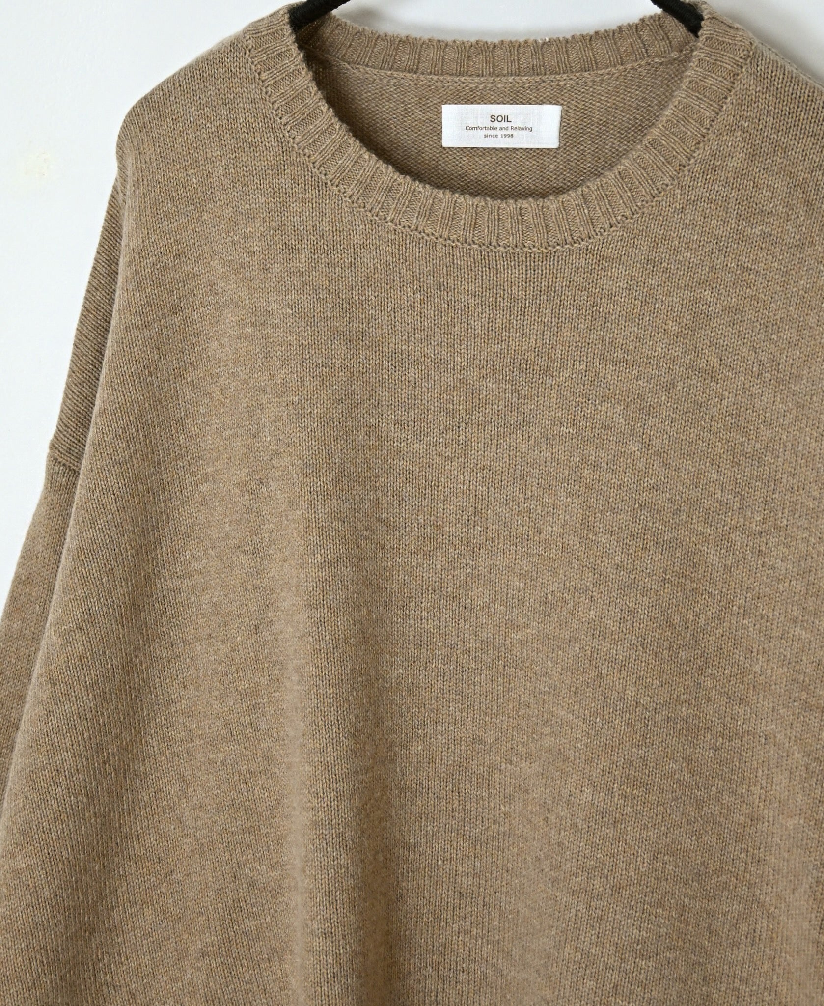 NNSL26514 7GG PLAIN STITCH NYLON/COTTON/WOOL CREW-NECK PULLOVER