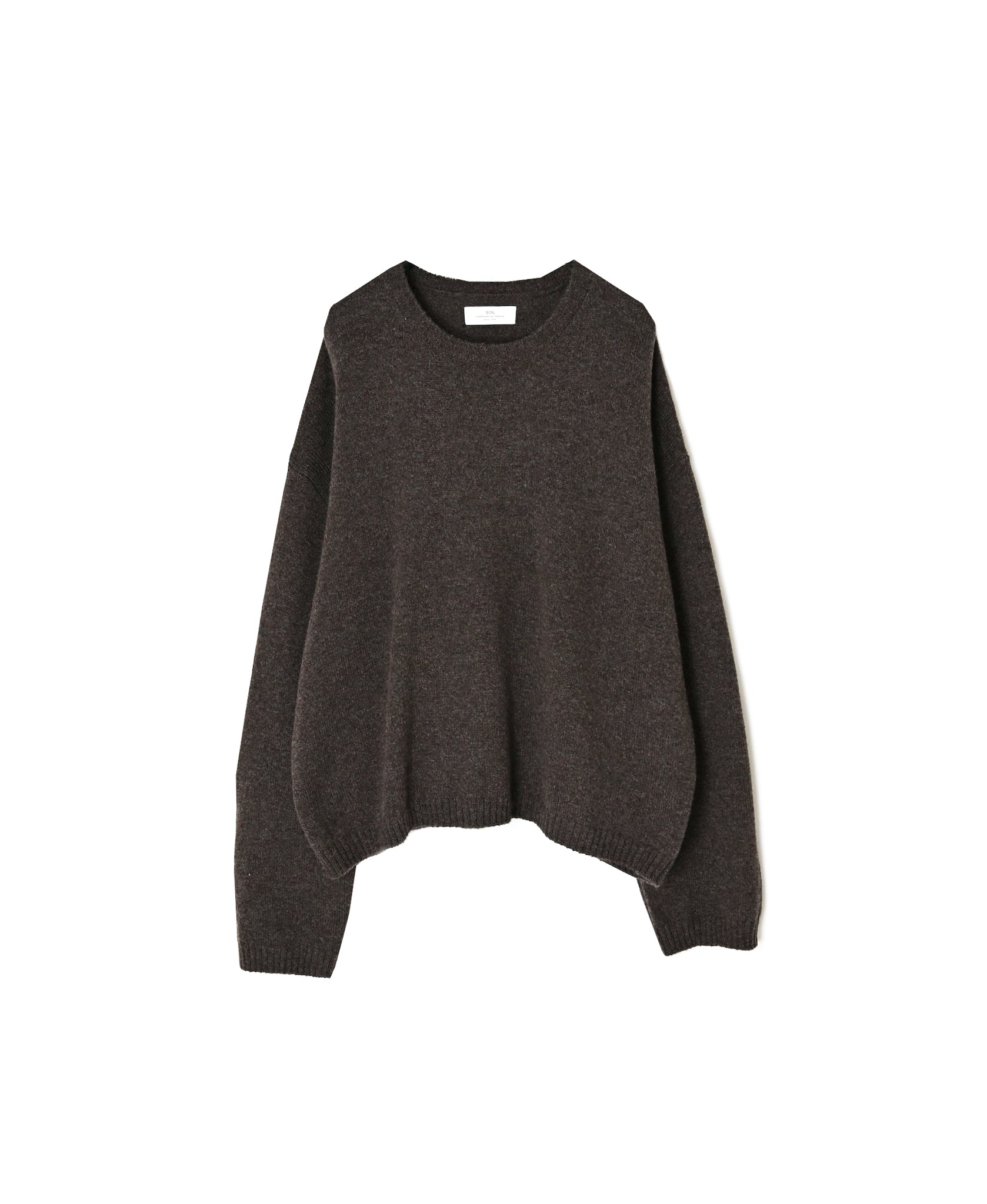NNSL26514 7GG PLAIN STITCH NYLON/COTTON/WOOL CREW-NECK PULLOVER