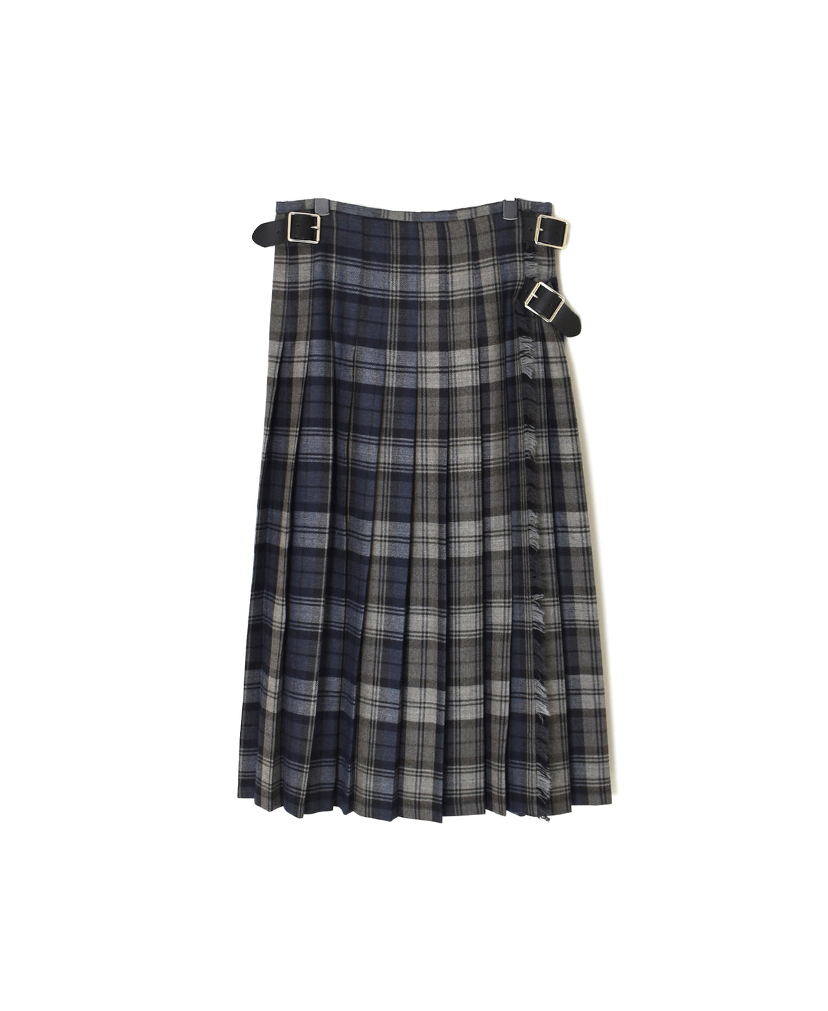 NOD0853 WORSTED WOOL LOW WAIST PLEATS WRAP SKIRT LENGTH 80cm