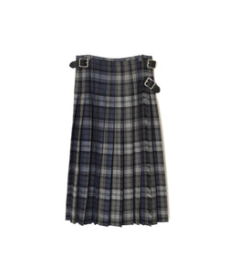 NOD0853 WORSTED WOOL LOW WAIST PLEATS WRAP SKIRT LENGTH 80cm