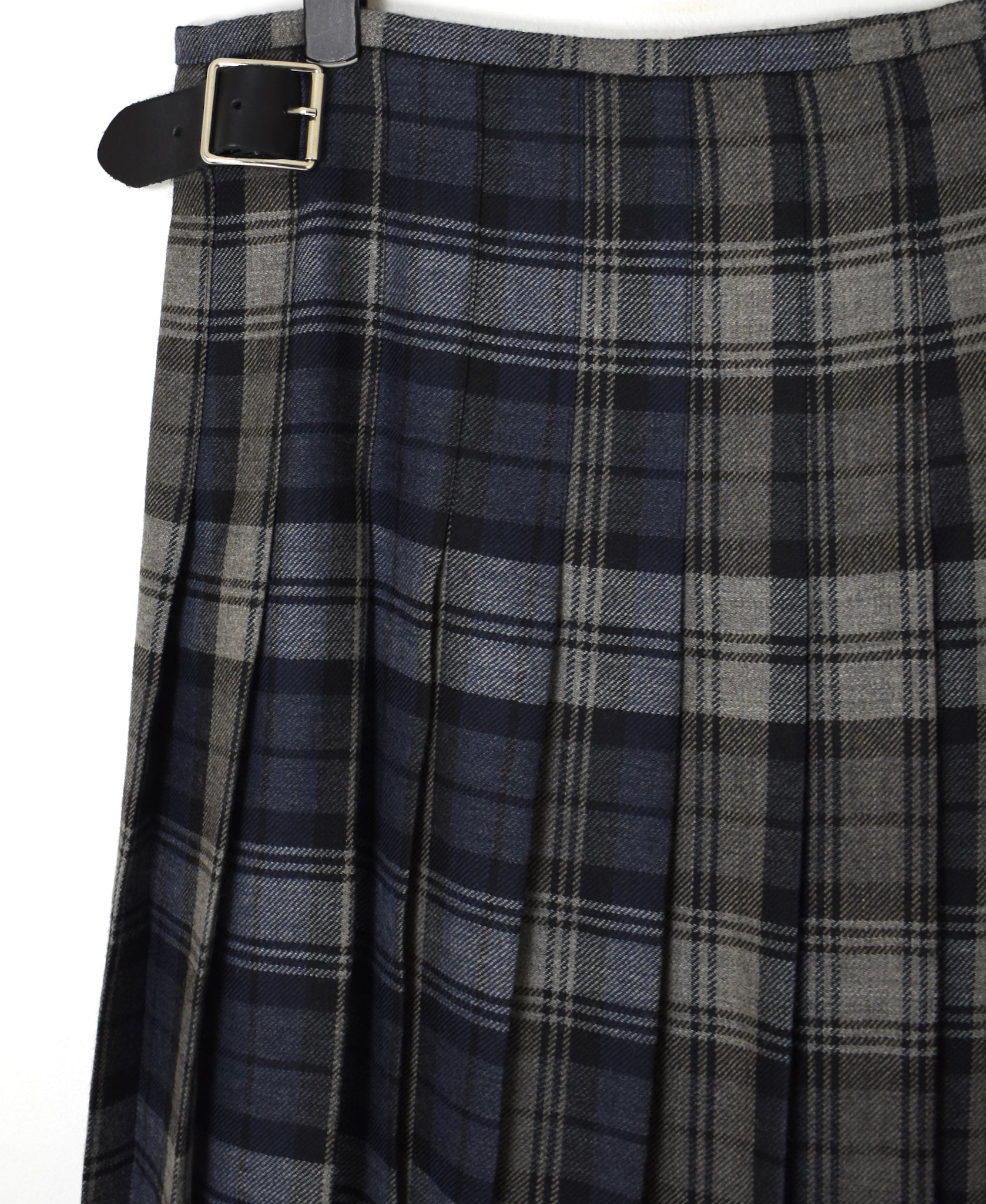 NOD0853 WORSTED WOOL LOW WAIST PLEATS WRAP SKIRT LENGTH 80cm