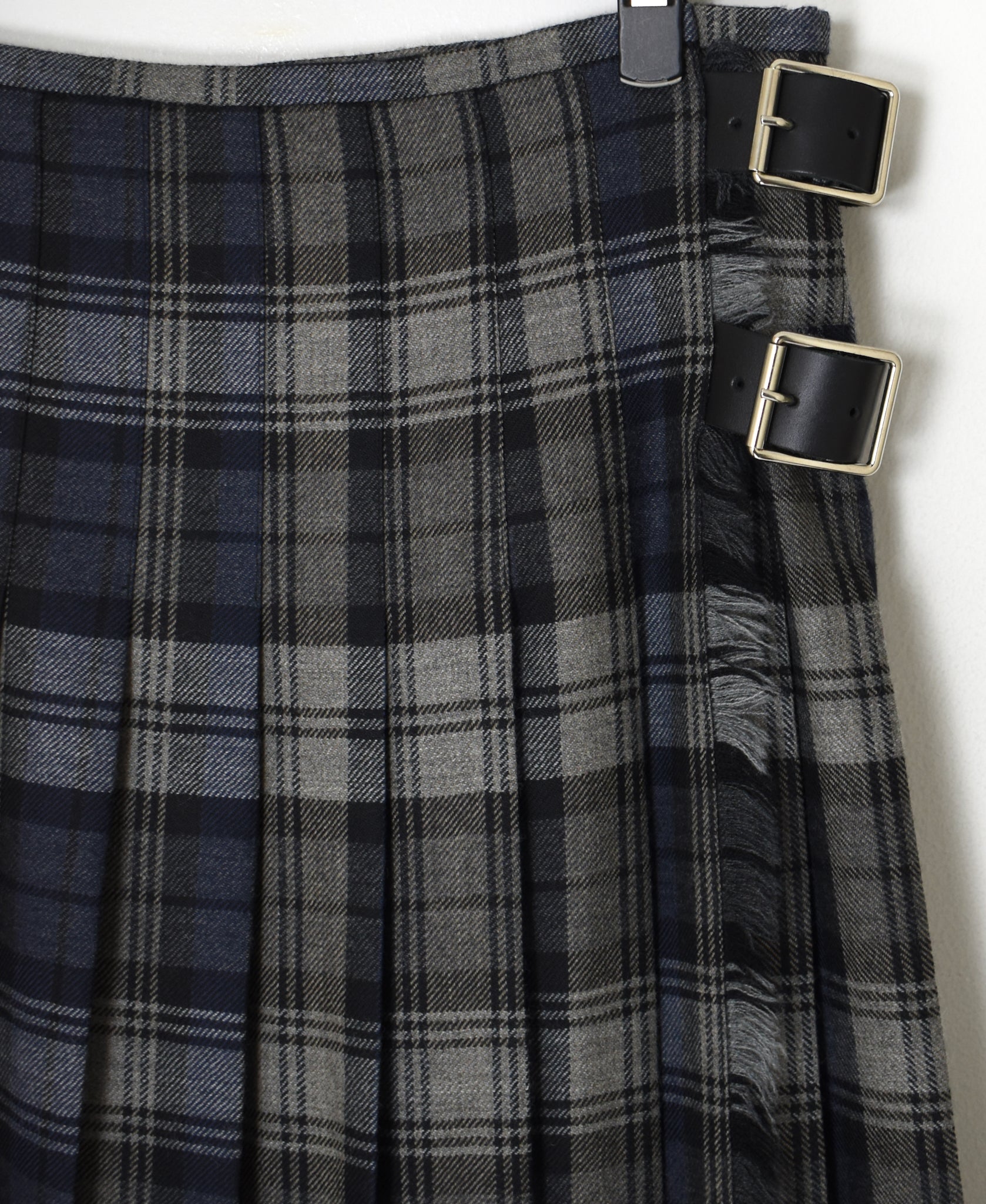 NOD0853 WORSTED WOOL LOW WAIST PLEATS WRAP SKIRT LENGTH 80cm