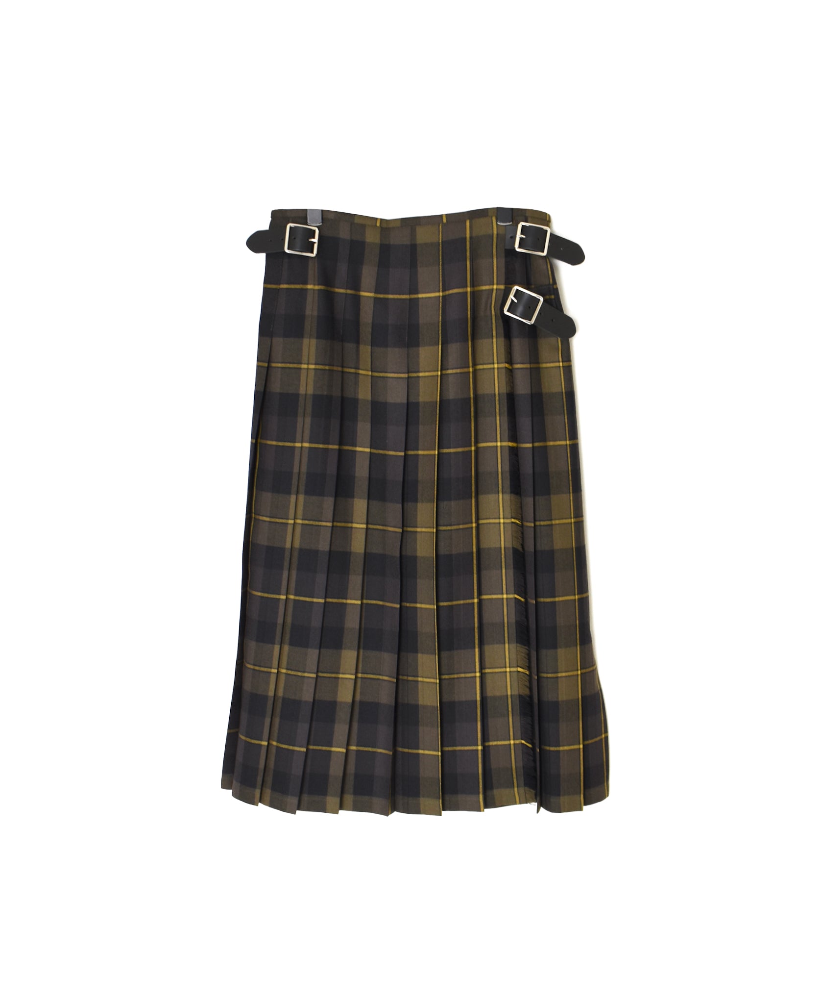 NOD0853 WORSTED WOOL LOW WAIST PLEATS WRAP SKIRT LENGTH 80cm