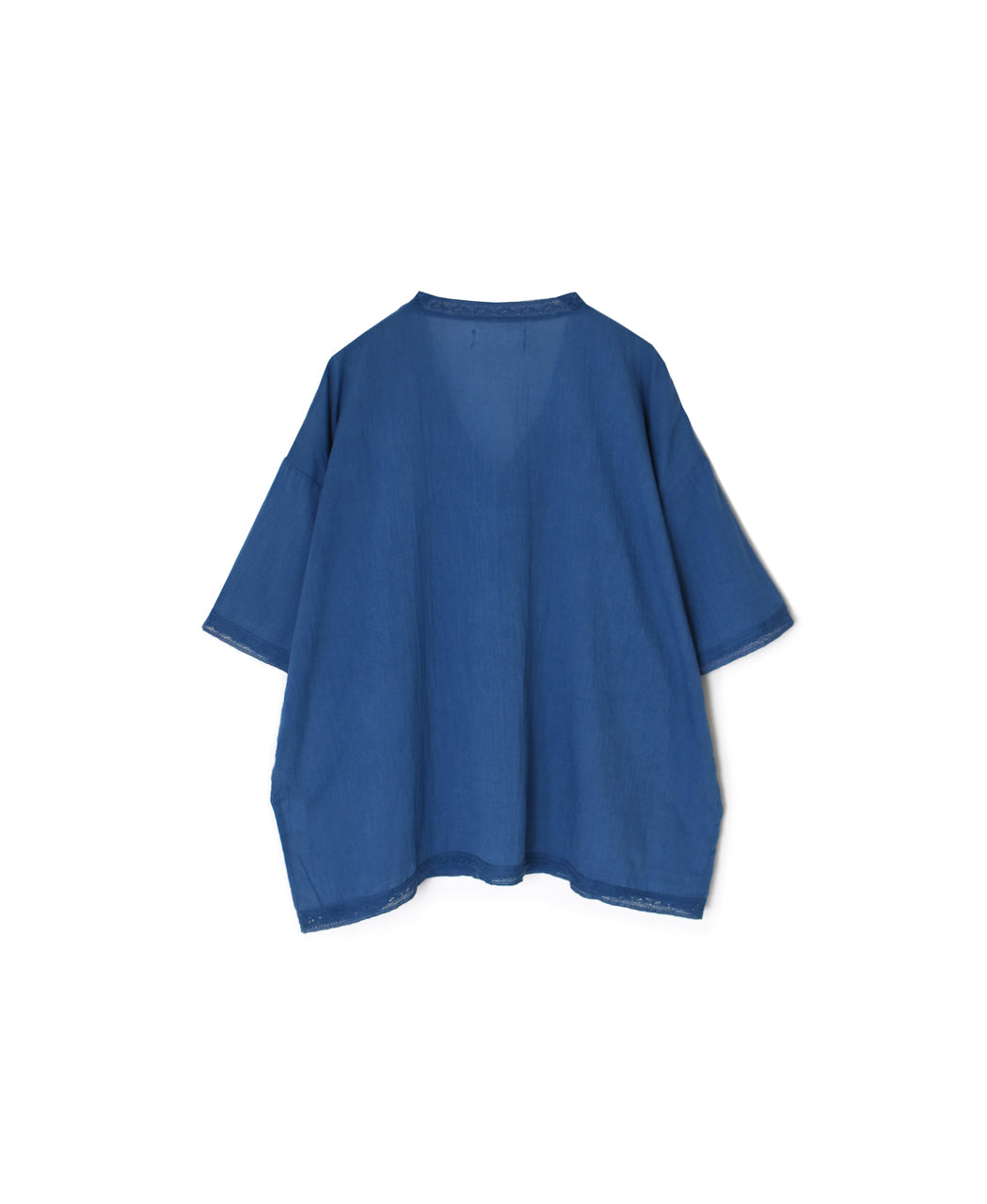 NSL24032 80s COTTON VOILE LACE V-NECK LACE S/SL PULLOVER