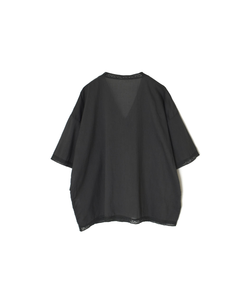 NSL24032 80s COTTON VOILE LACE V-NECK LACE S/SL PULLOVER