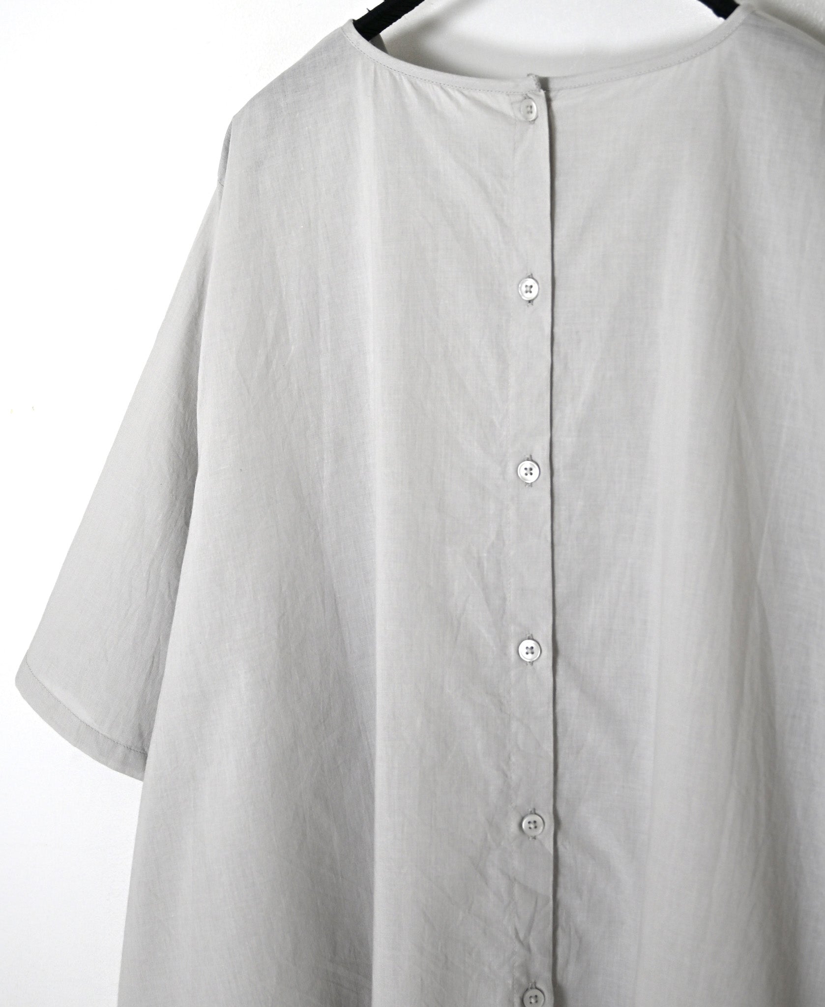 NSL26006 60s CAMBRIC PLAIN BACK OPENING SMOCK