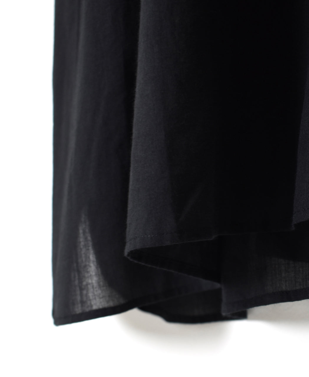NSL26024 80s COTTON VOILE PLAIN BANDED COLLAR GATHERED SHIRT DRESS