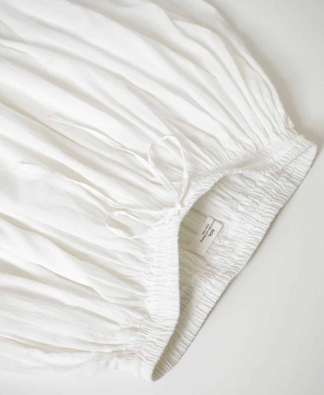 NSL26025 80s COTTON VOILE PLAIN GATHERED SKIRT