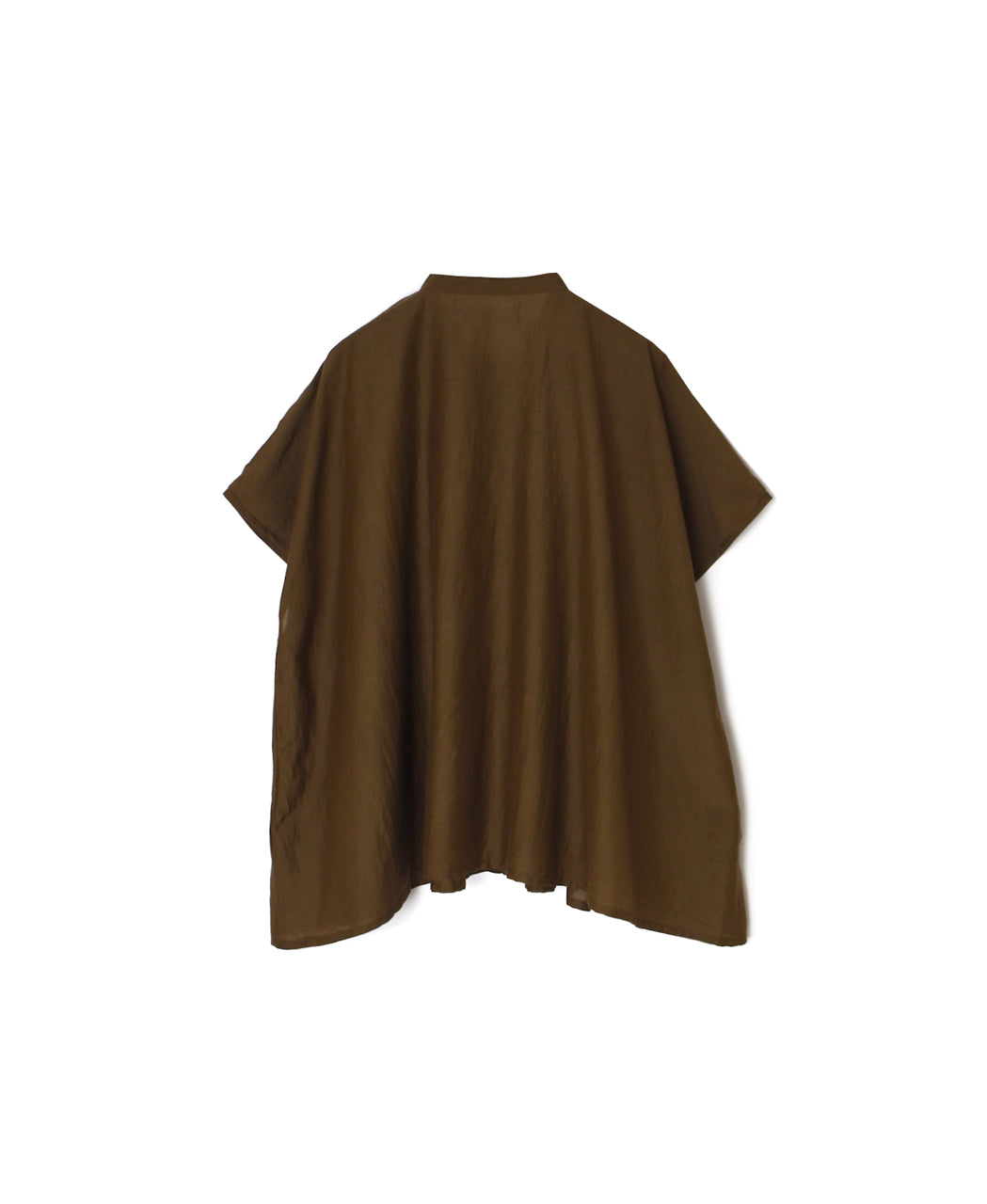 NSL26041 COTTON SILK PLAIN BANDED COLLAR FRENCH/SL SHIRT