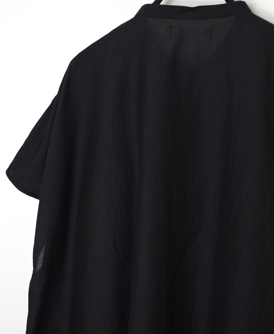 NSL26041 COTTON SILK PLAIN BANDED COLLAR FRENCH/SL SHIRT