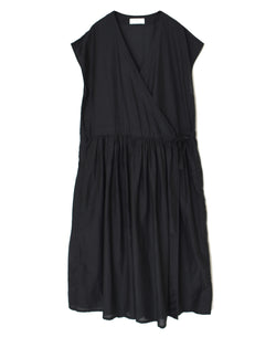 NSL26043 COTTON SILK PLAIN CACHE COEUR DRESS