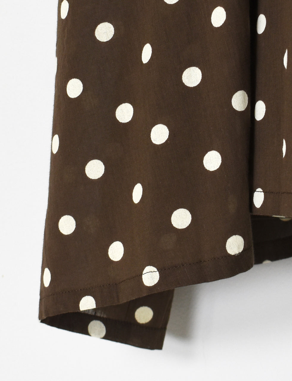 NSL26051 80s COTTON VOILE DOT PRINT BANDED COLLAR FRENCH/SL SHIRT