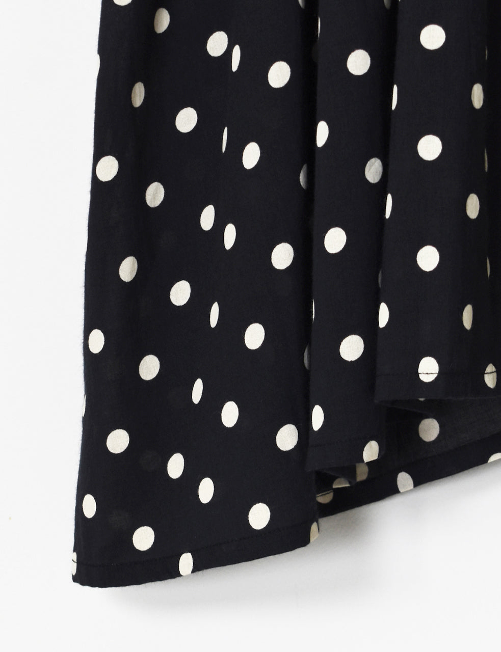 NSL26051 80s COTTON VOILE DOT PRINT BANDED COLLAR FRENCH/SL SHIRT