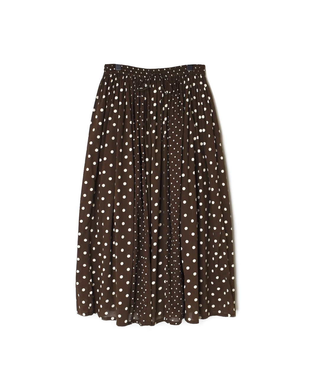 NSL26057 80s COTTON VOILE DOT PRINT PATCHWORK GATHERED SKIRT