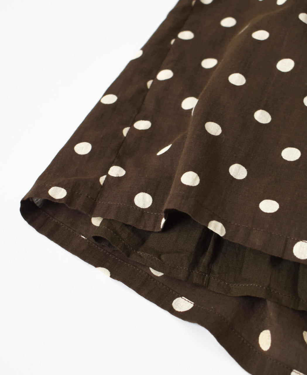 NSL26057 80s COTTON VOILE DOT PRINT PATCHWORK GATHERED SKIRT