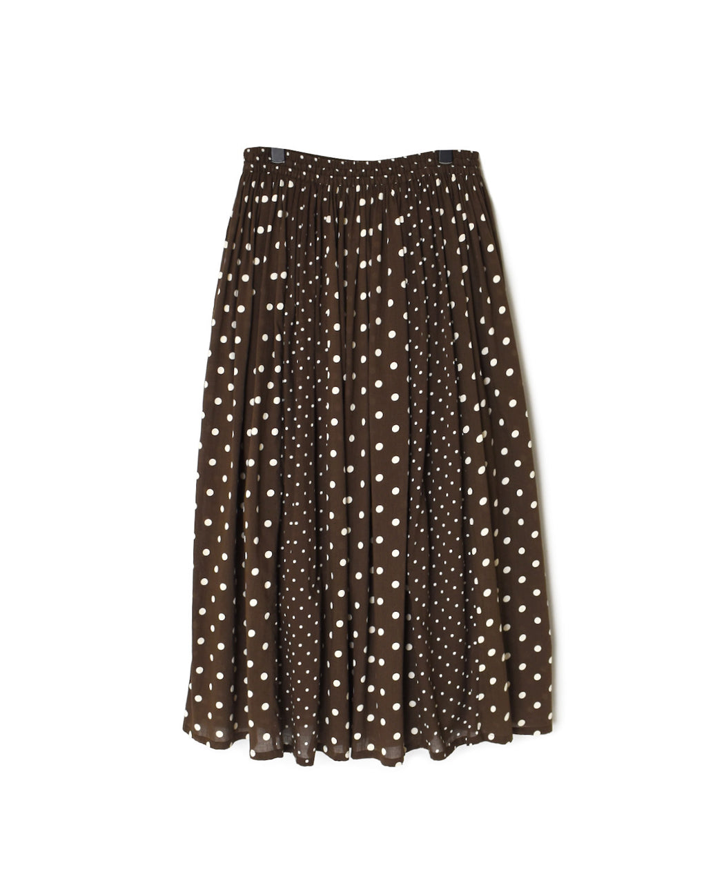NSL26057 80s COTTON VOILE DOT PRINT PATCHWORK GATHERED SKIRT