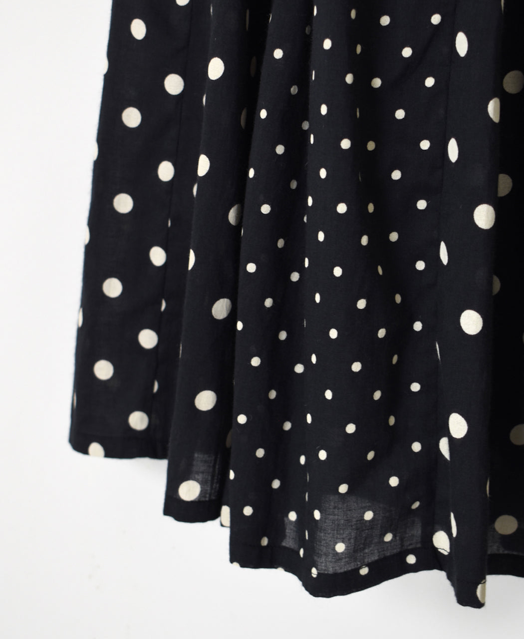NSL26057 80s COTTON VOILE DOT PRINT PATCHWORK GATHERED SKIRT