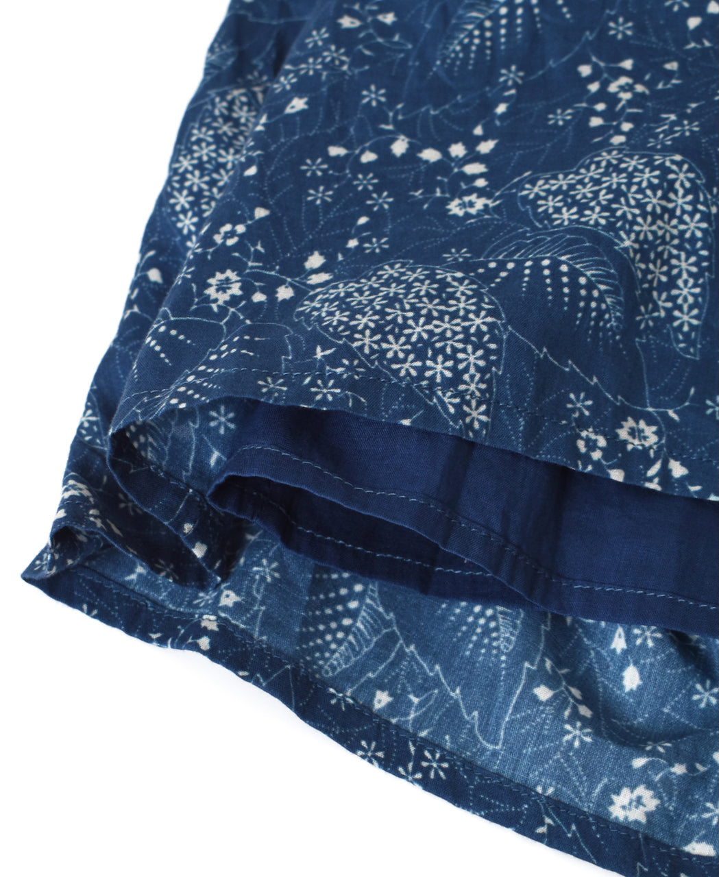NSL26065 80s VOILE LEAF & FLOWER PRINT GATHERED SKIRT