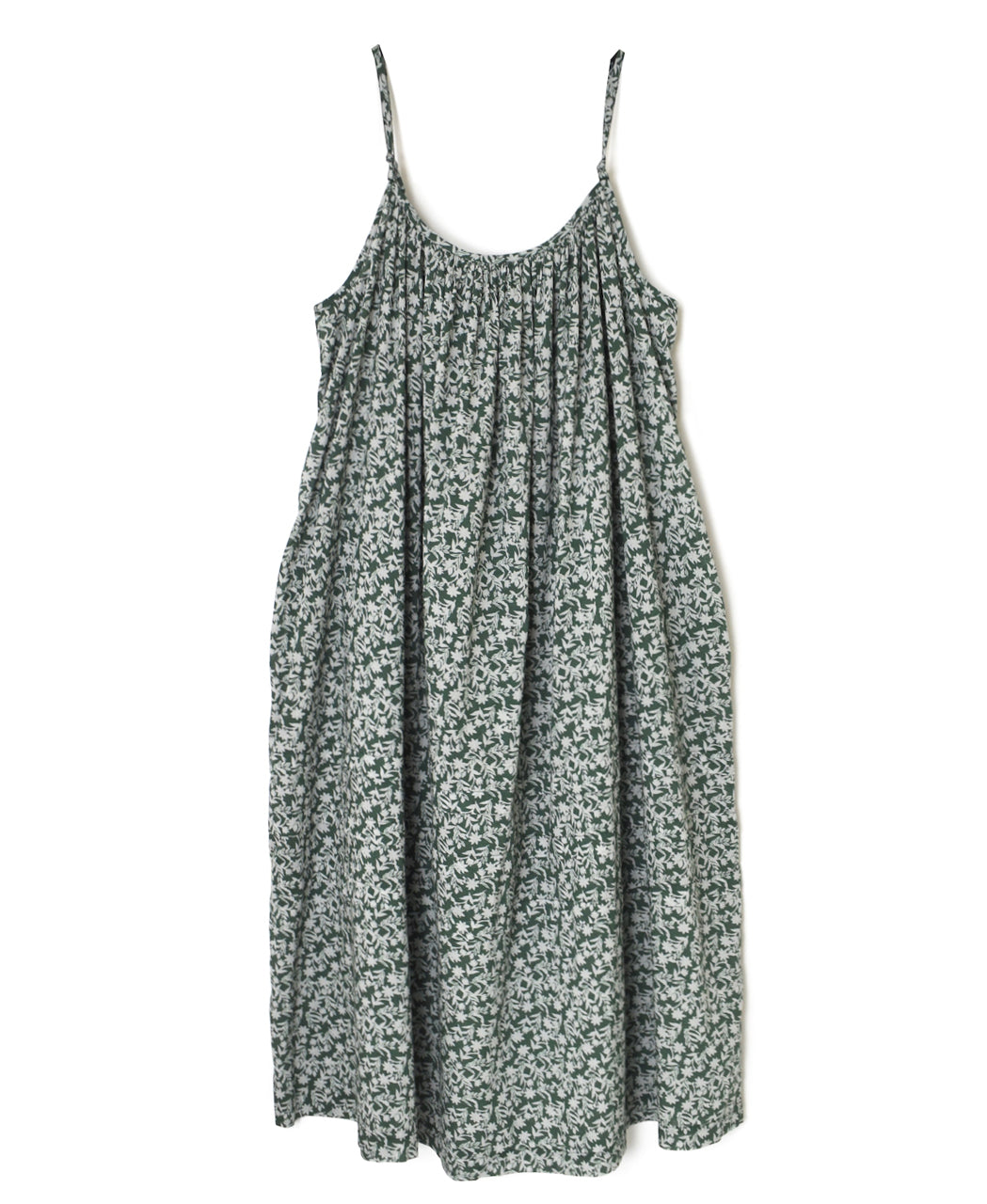 NSL26074 80s VOILE TWO TONE FLOWER PRINT TWO WAY CAMISOLE DRESS