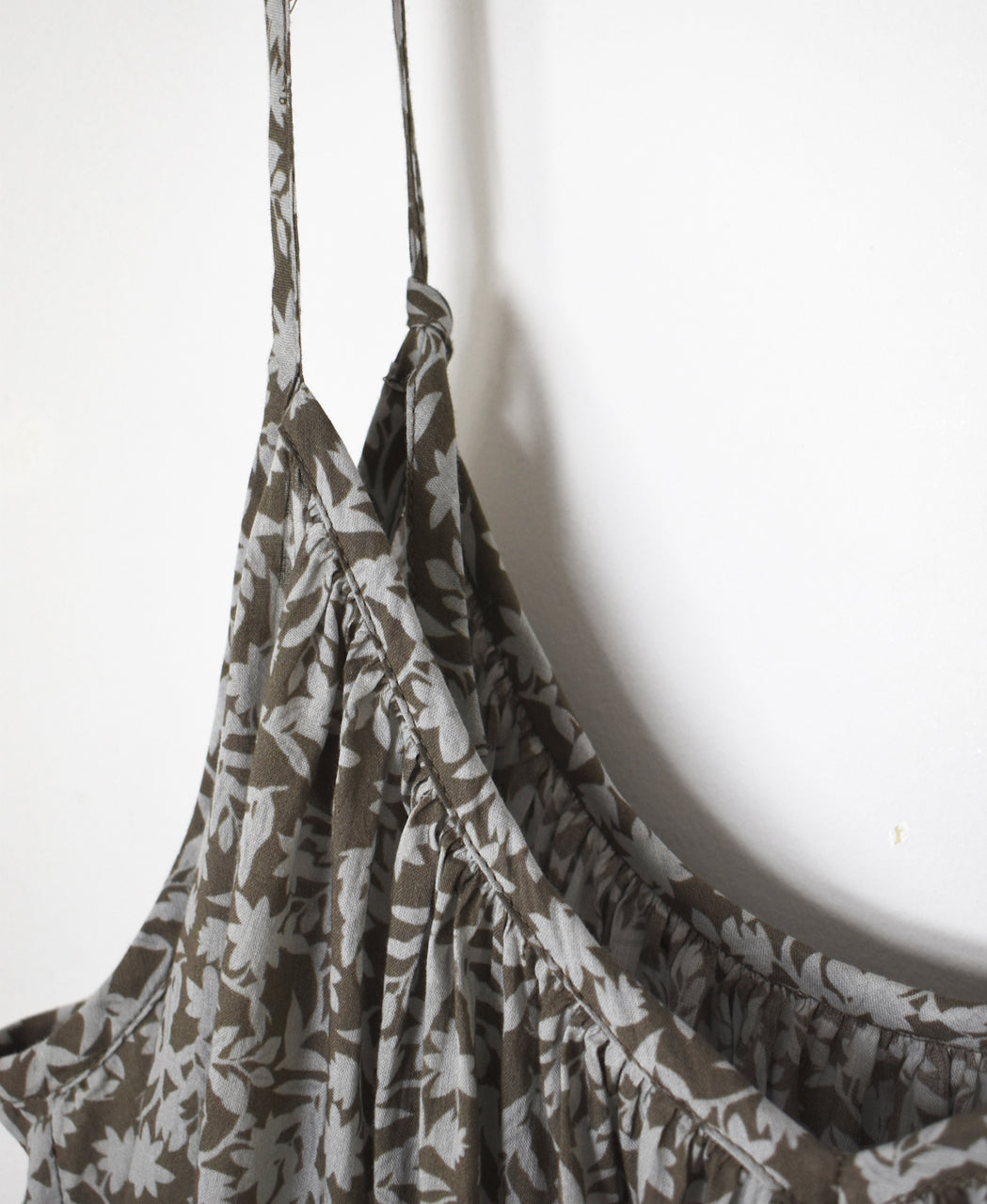 NSL26074 80s VOILE TWO TONE FLOWER PRINT TWO WAY CAMISOLE DRESS