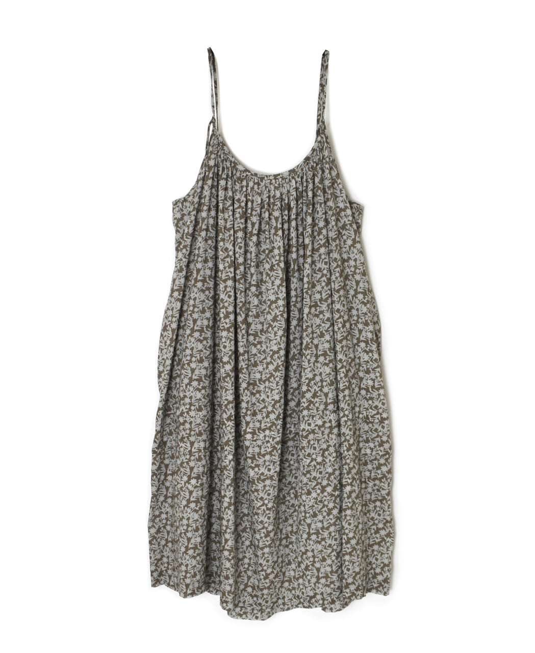 NSL26074 80s VOILE TWO TONE FLOWER PRINT TWO WAY CAMISOLE DRESS