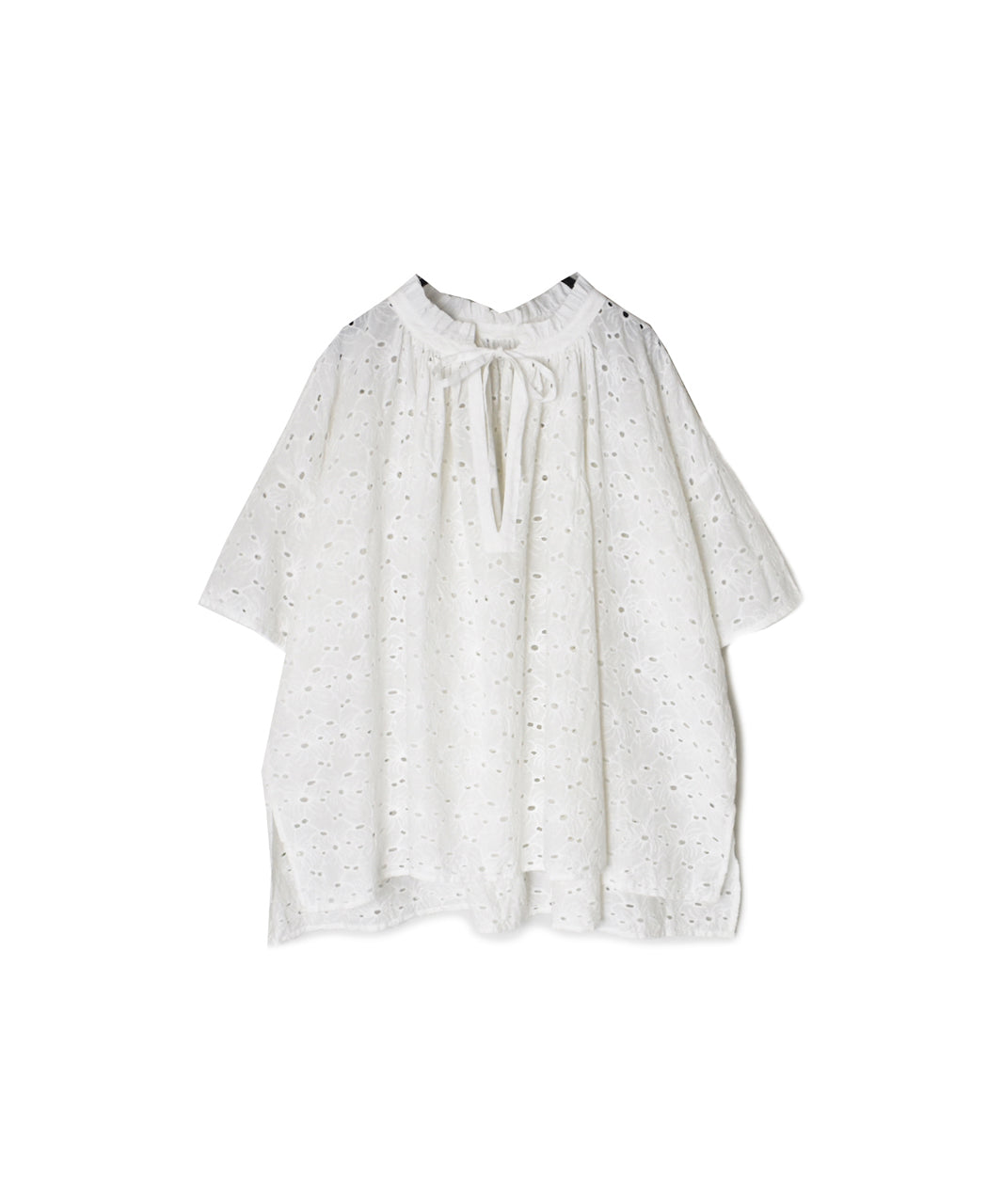 NSL26083 ALL HEMLA FRILL & STRING GATHERED SHIRT