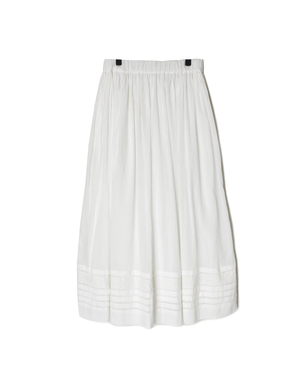 NSL26093 80s COTTON VOILE LACE GATHERED SKIRT