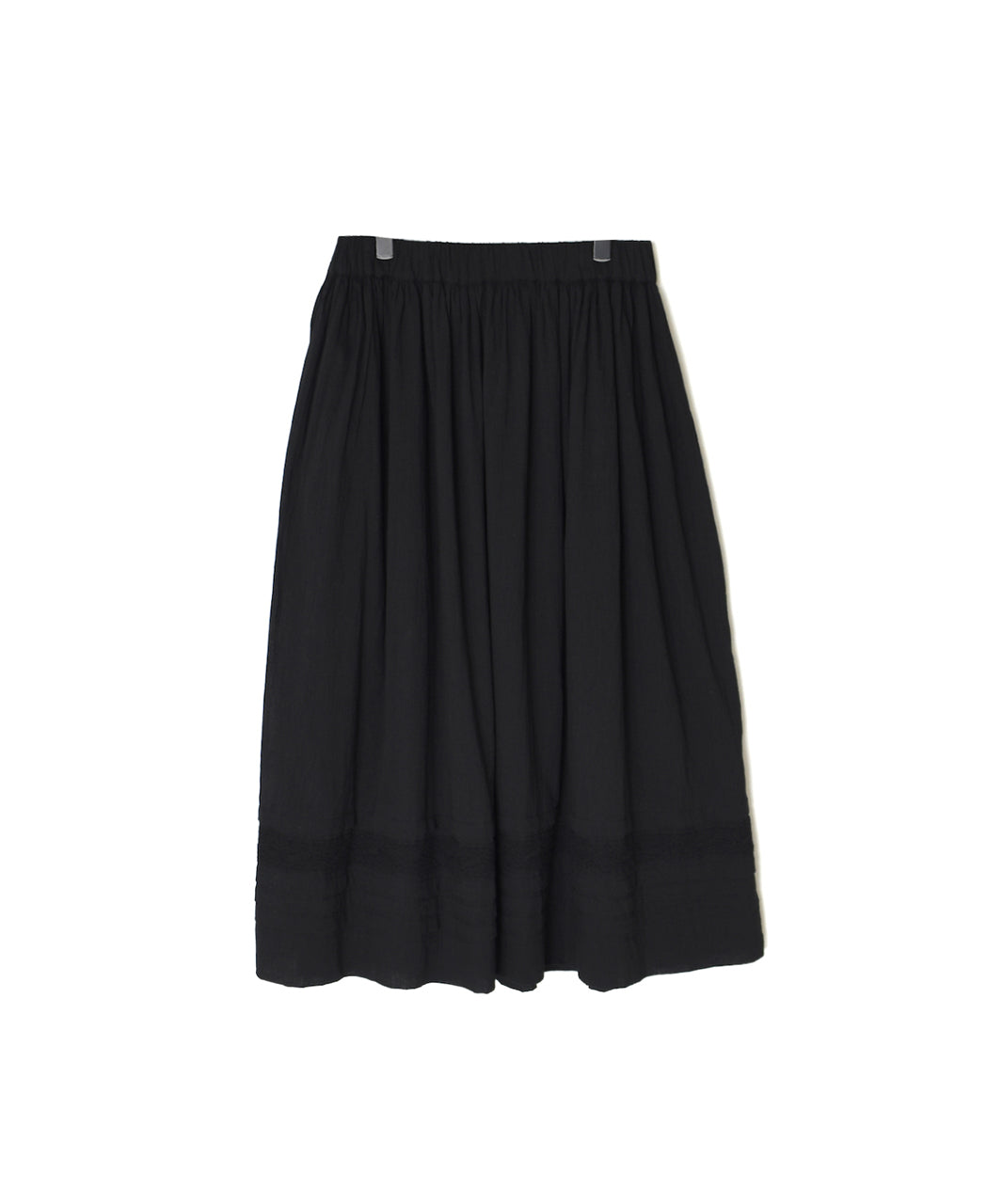 NSL26093 80s COTTON VOILE LACE GATHERED SKIRT