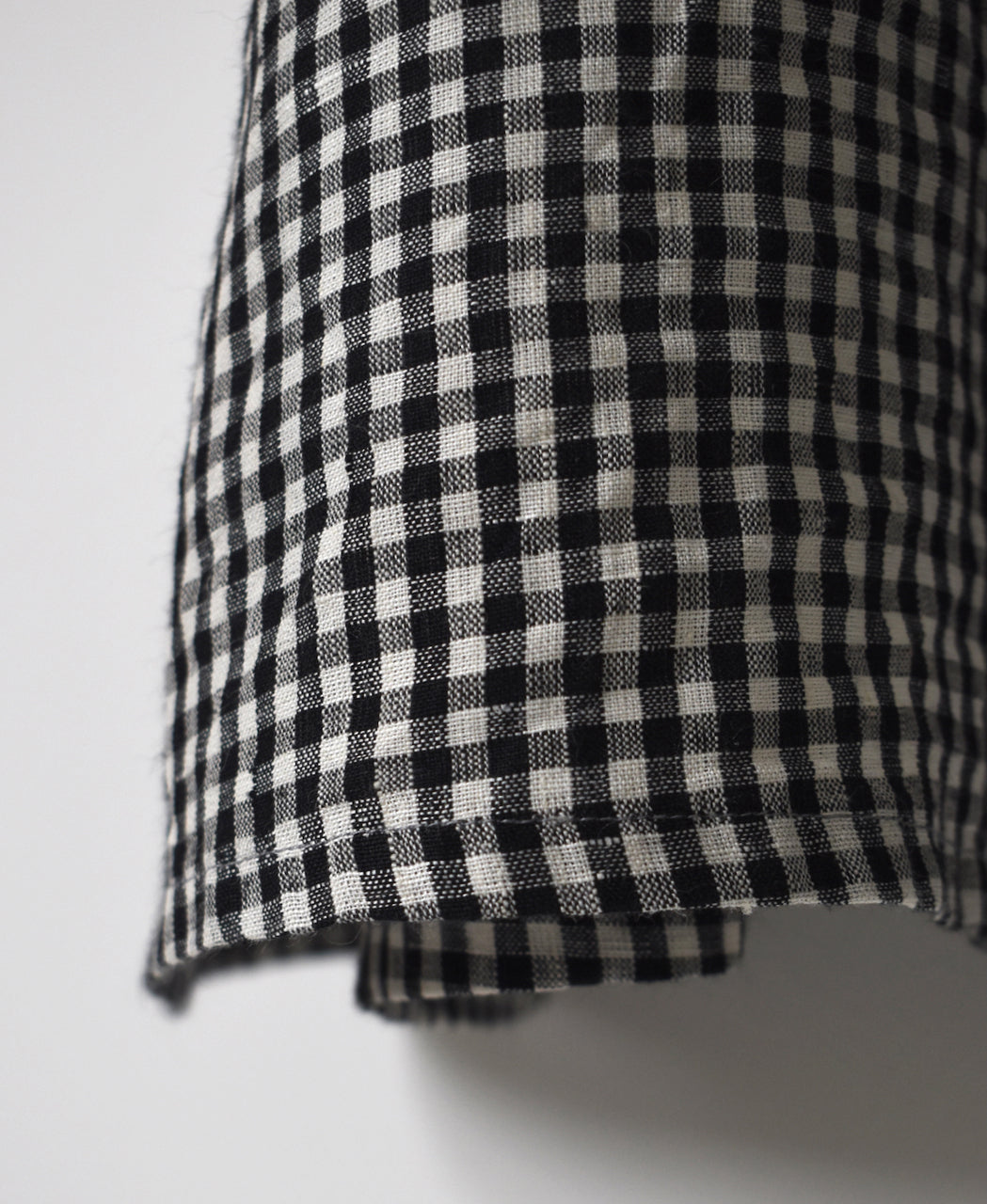INSL26313 60s LINEN GINGHAM CHECK REGULAR COLLAR S/SL DRESS