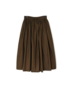 NSL26525 40s COTTON POPLIN PLAIN GATHERED SKIRT