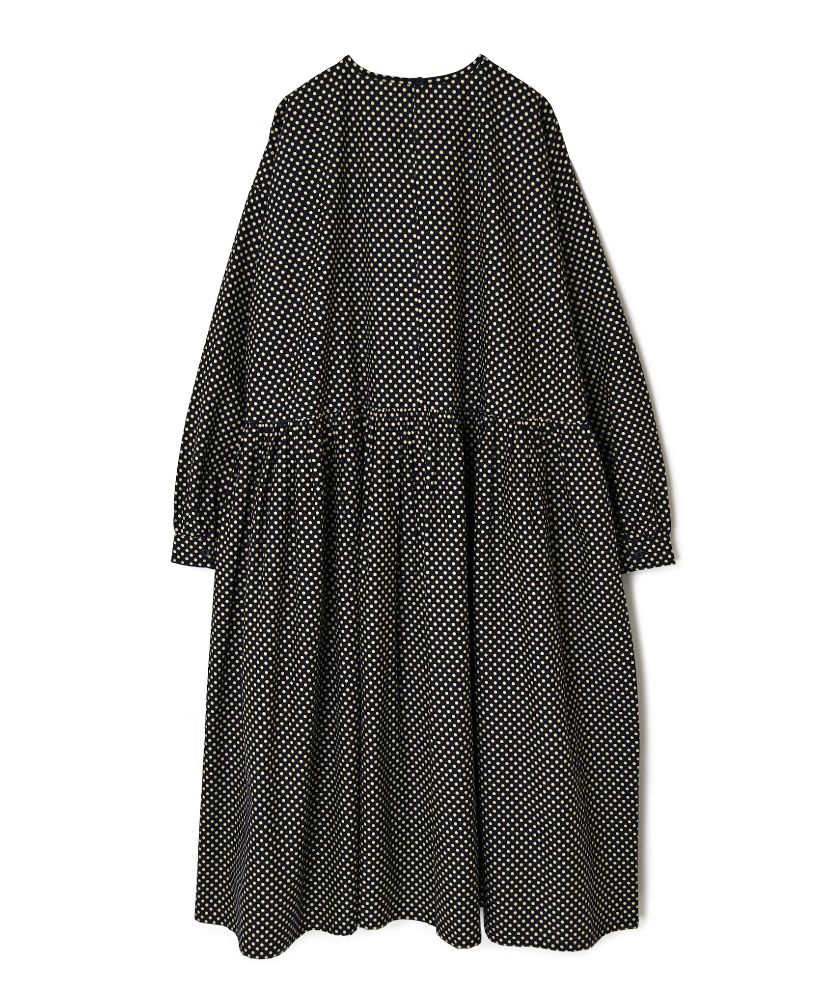 NSL26534 40s COTTON POPLIN DOT PRINT CREW NECK PULLOVER DRESS