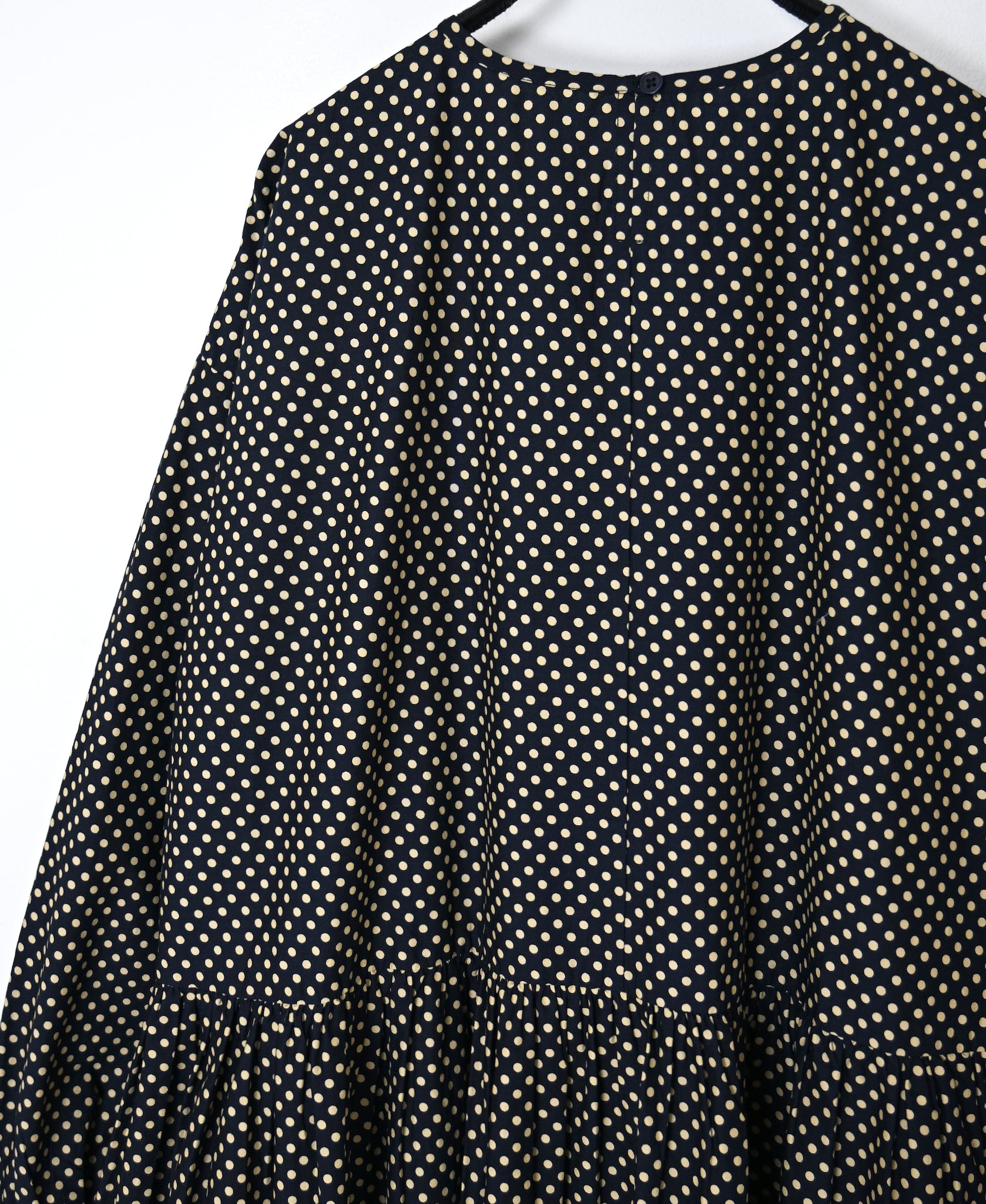 NSL26534 40s COTTON POPLIN DOT PRINT CREW NECK PULLOVER DRESS