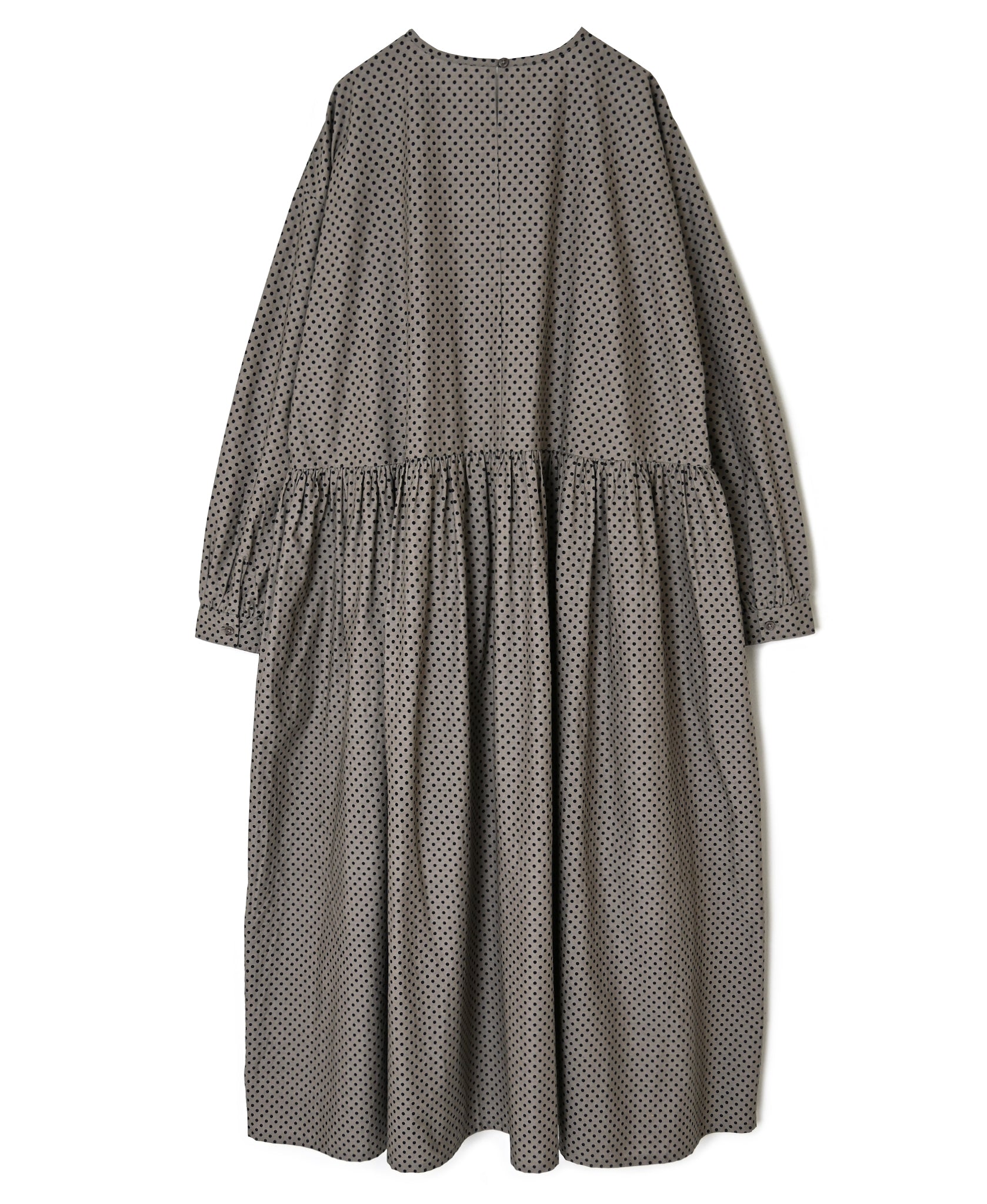 NSL26534 40s COTTON POPLIN DOT PRINT CREW NECK PULLOVER DRESS