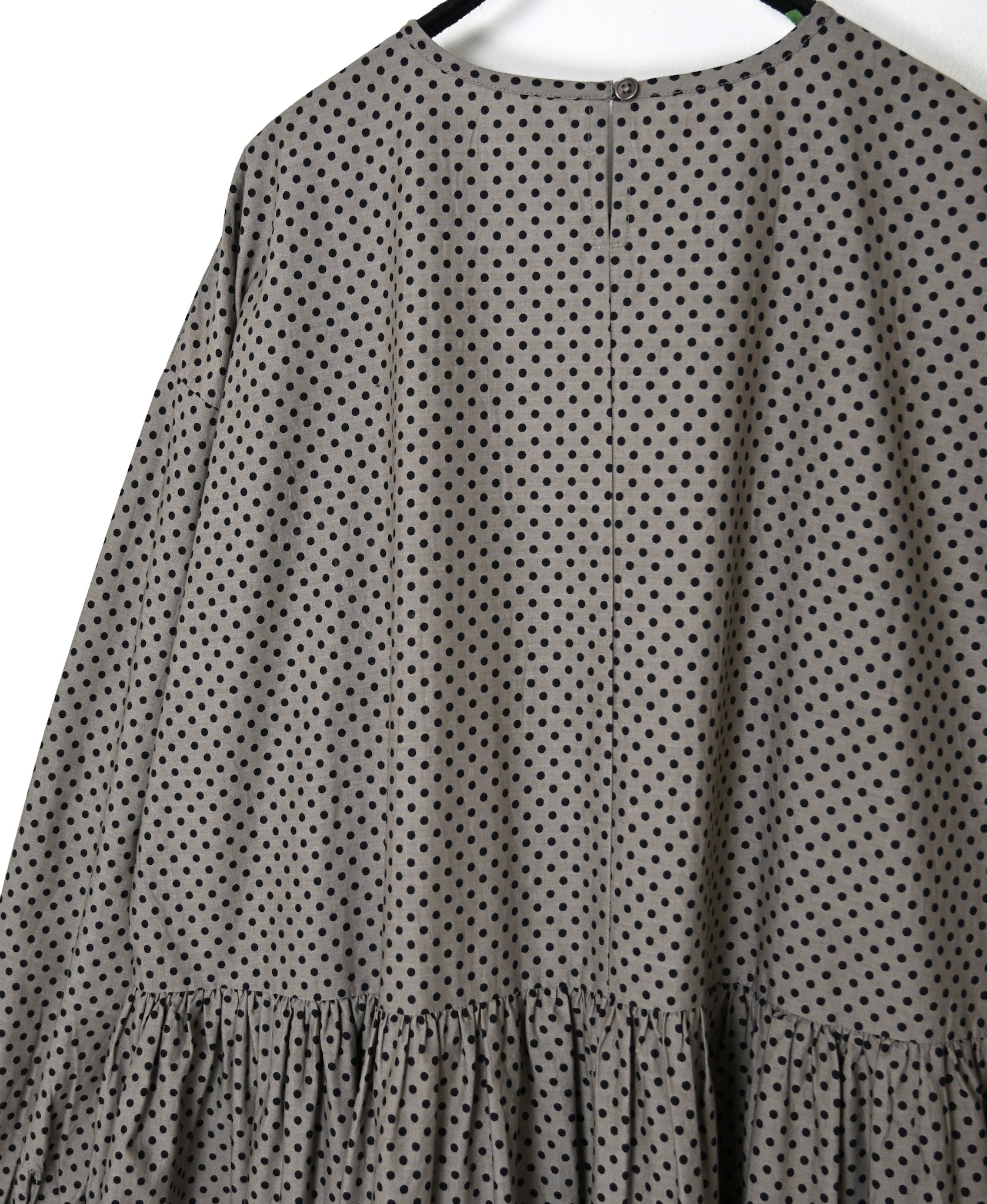 NSL26534 40s COTTON POPLIN DOT PRINT CREW NECK PULLOVER DRESS