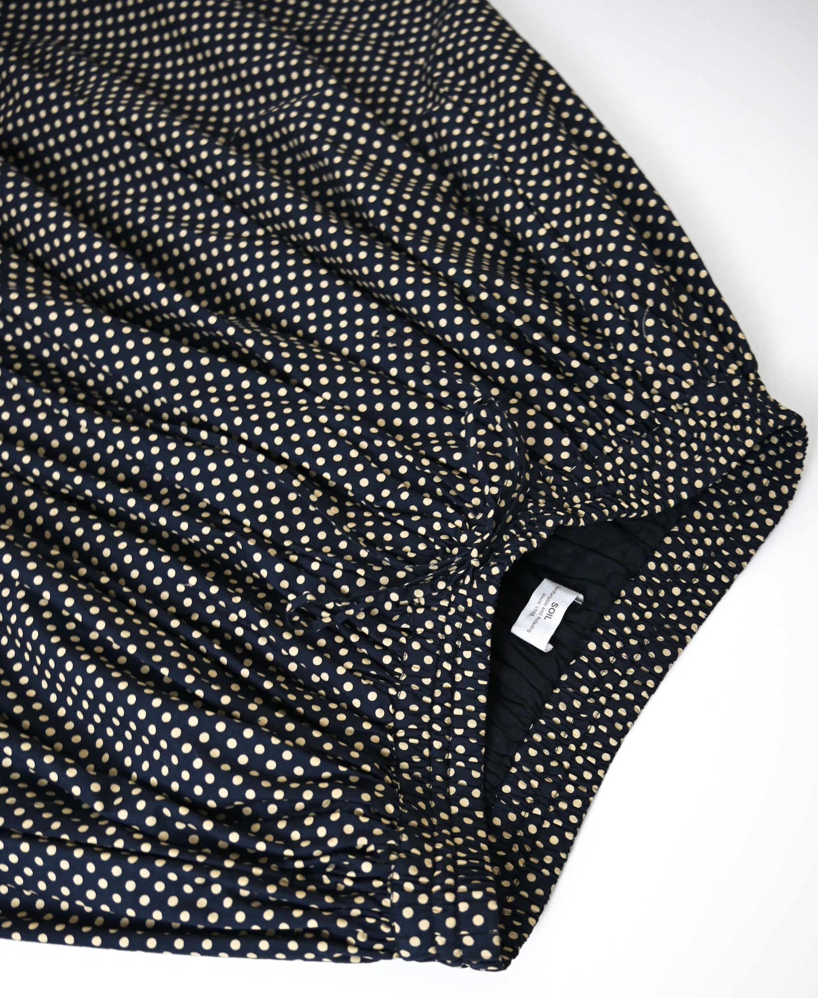 NSL26535 40s COTTON POPLIN DOT PRINT GATHERED SKIRT