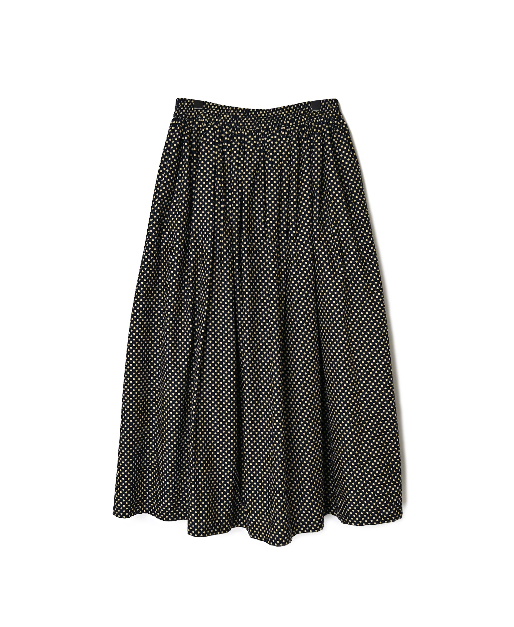 NSL26535 40s COTTON POPLIN DOT PRINT GATHERED SKIRT