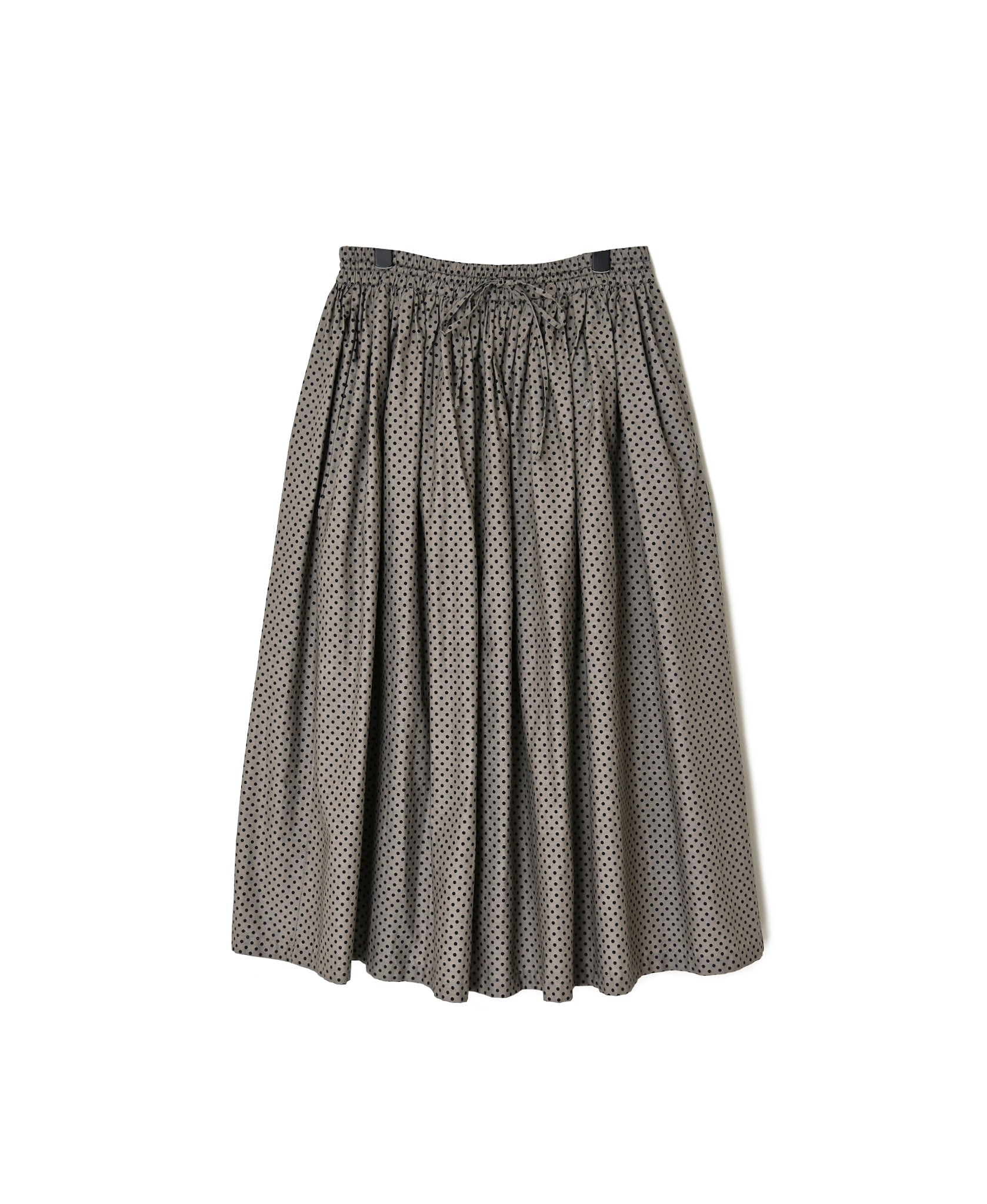 NSL26535 40s COTTON POPLIN DOT PRINT GATHERED SKIRT