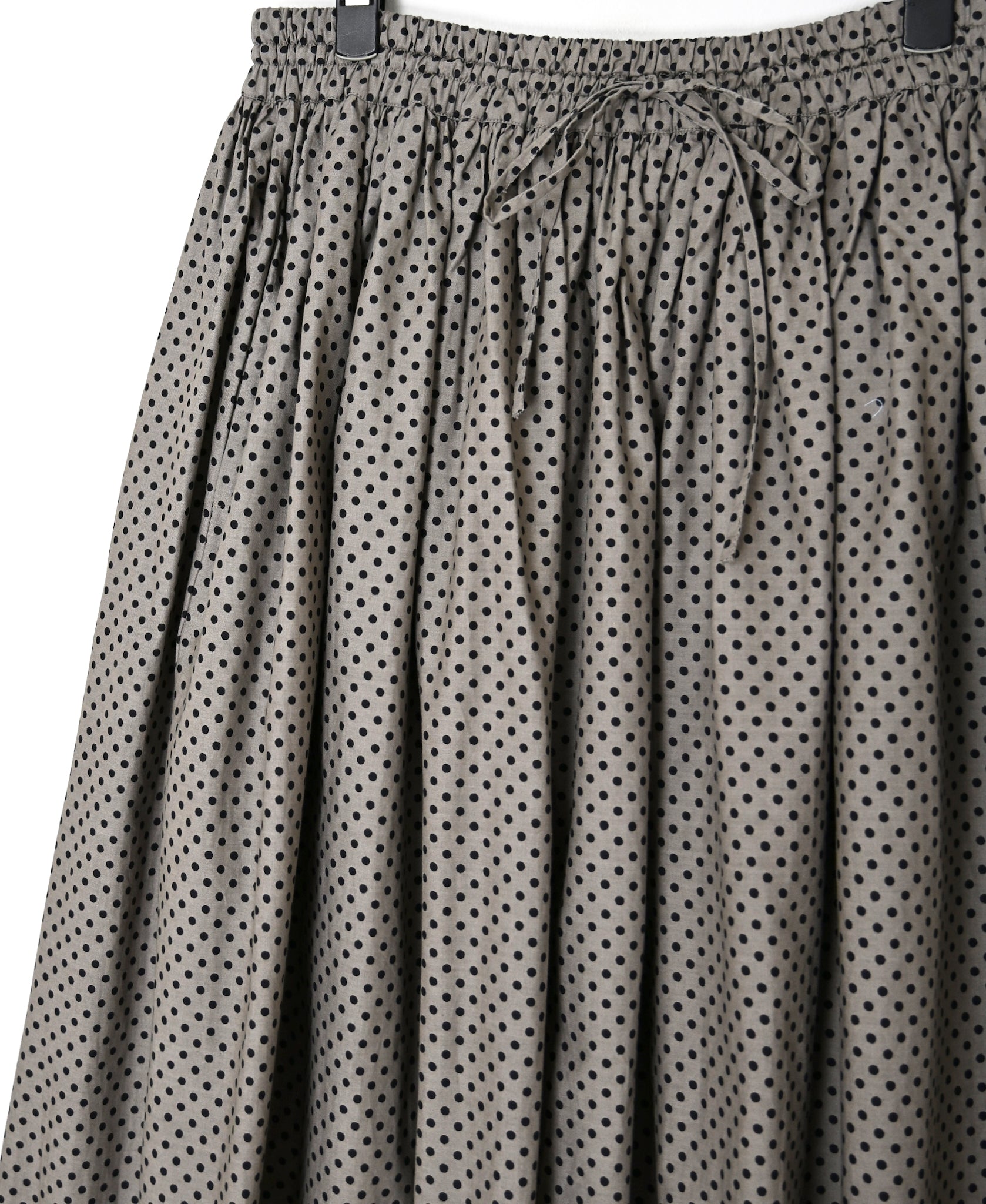 NSL26535 40s COTTON POPLIN DOT PRINT GATHERED SKIRT