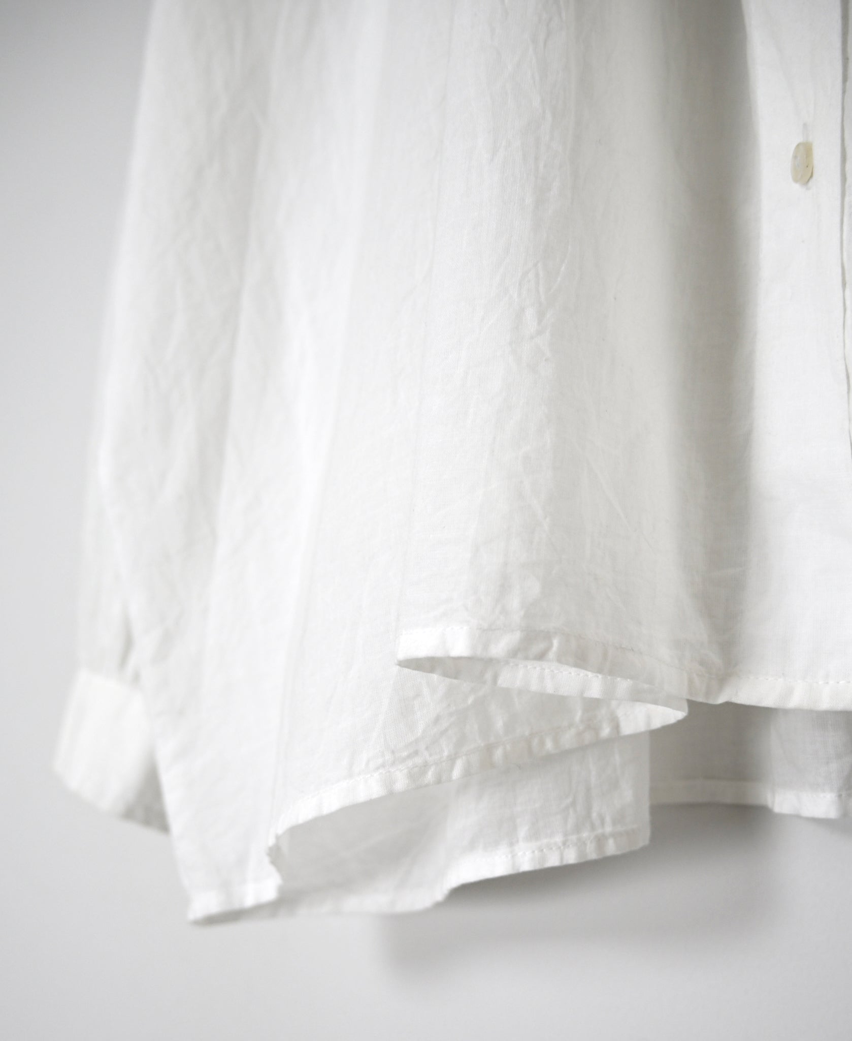 NSL26551 60s COTTON CAMBRIC PLAIN WITH LACE LACE FRILL COLLAR SHIRT