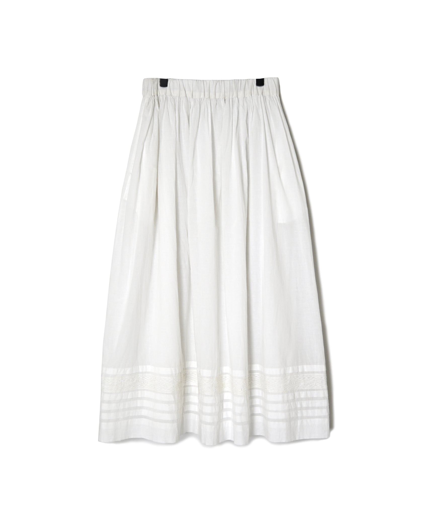 NSL26555 60s COTTON CAMBRIC PLAIN WITH LACE GATHERED SKIRT WITH PLEAT LACE