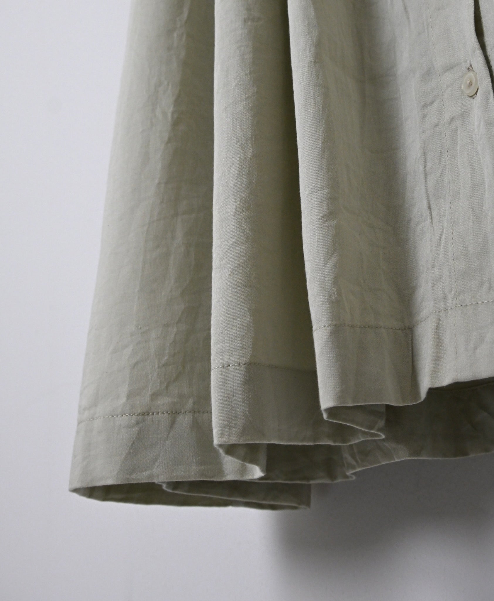 NSL26562 COTTON SATIN PLAIN BANDED COLLAR LAYERED DRESS