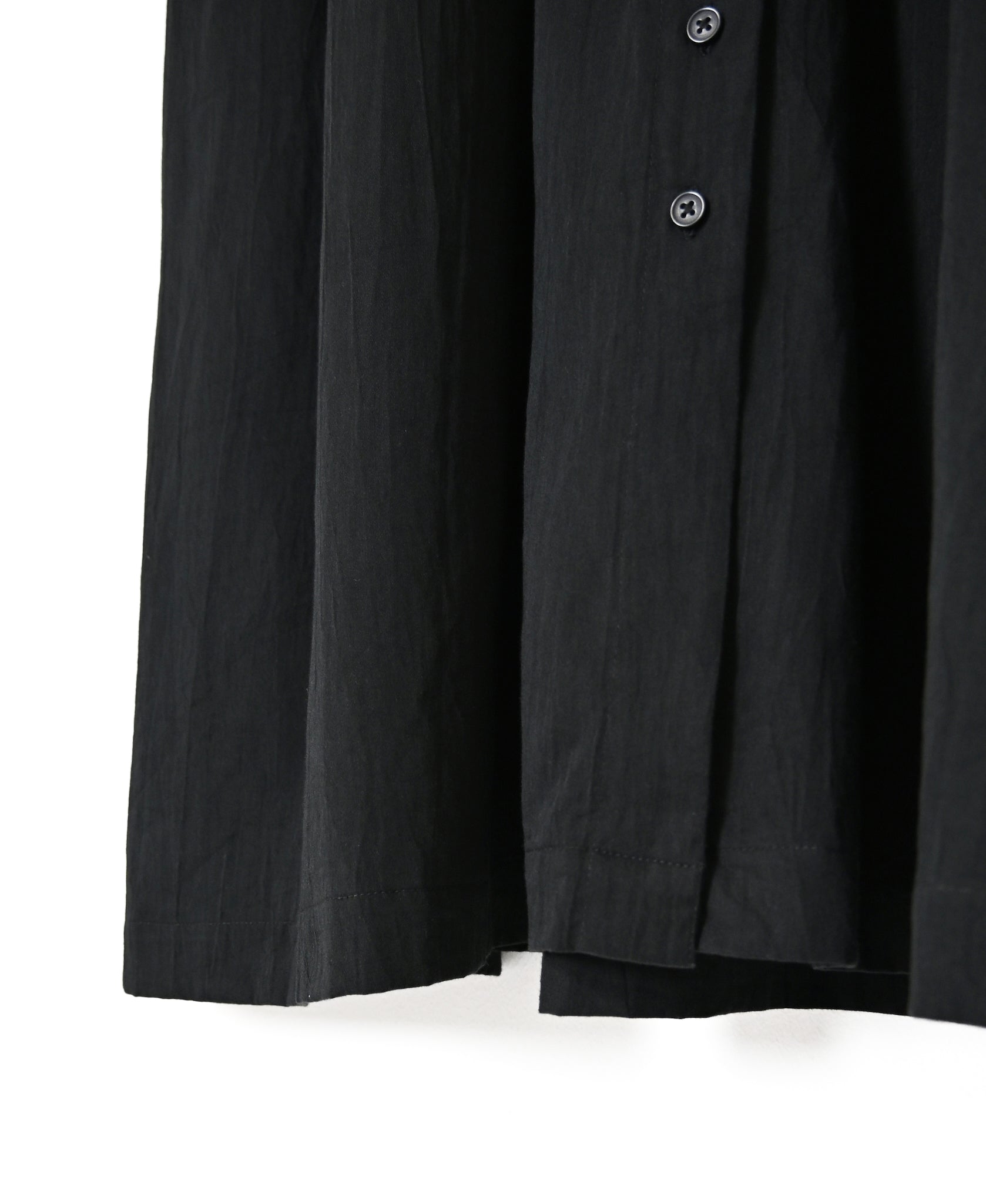 NSL26562 COTTON SATIN PLAIN BANDED COLLAR LAYERED DRESS