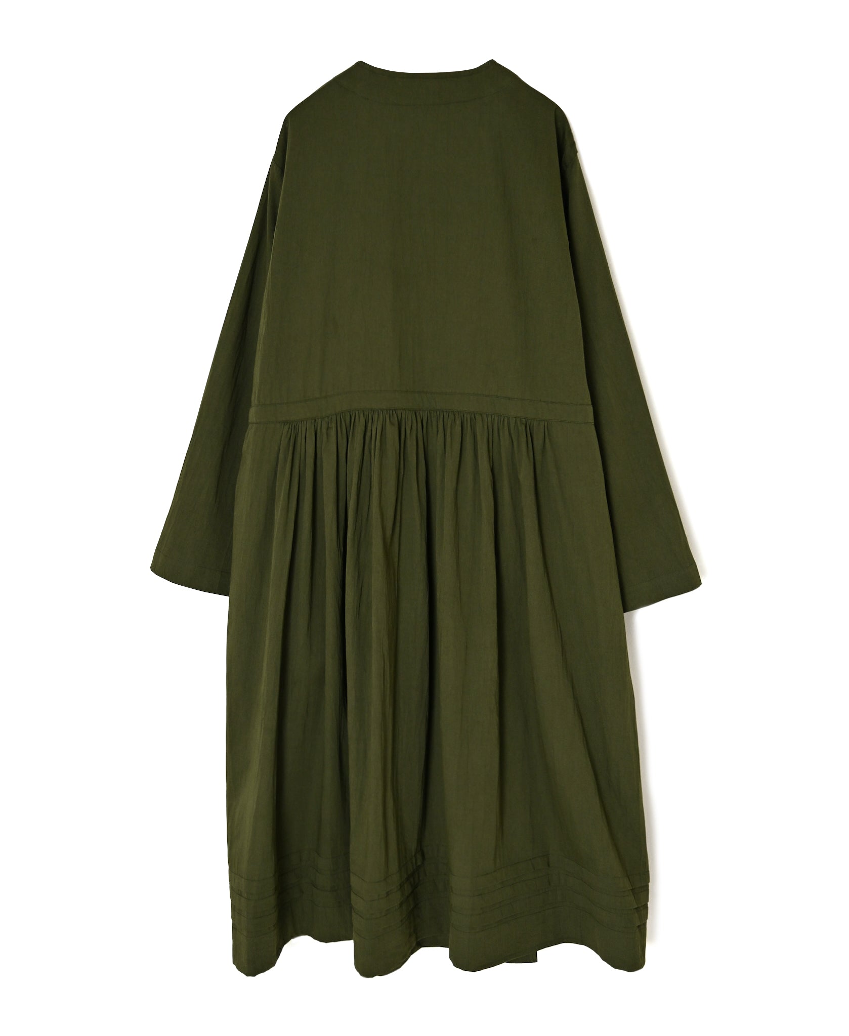 NSL26563 COTTON SATIN PLAIN CACHE COEUR DRESS WITH PLEATS