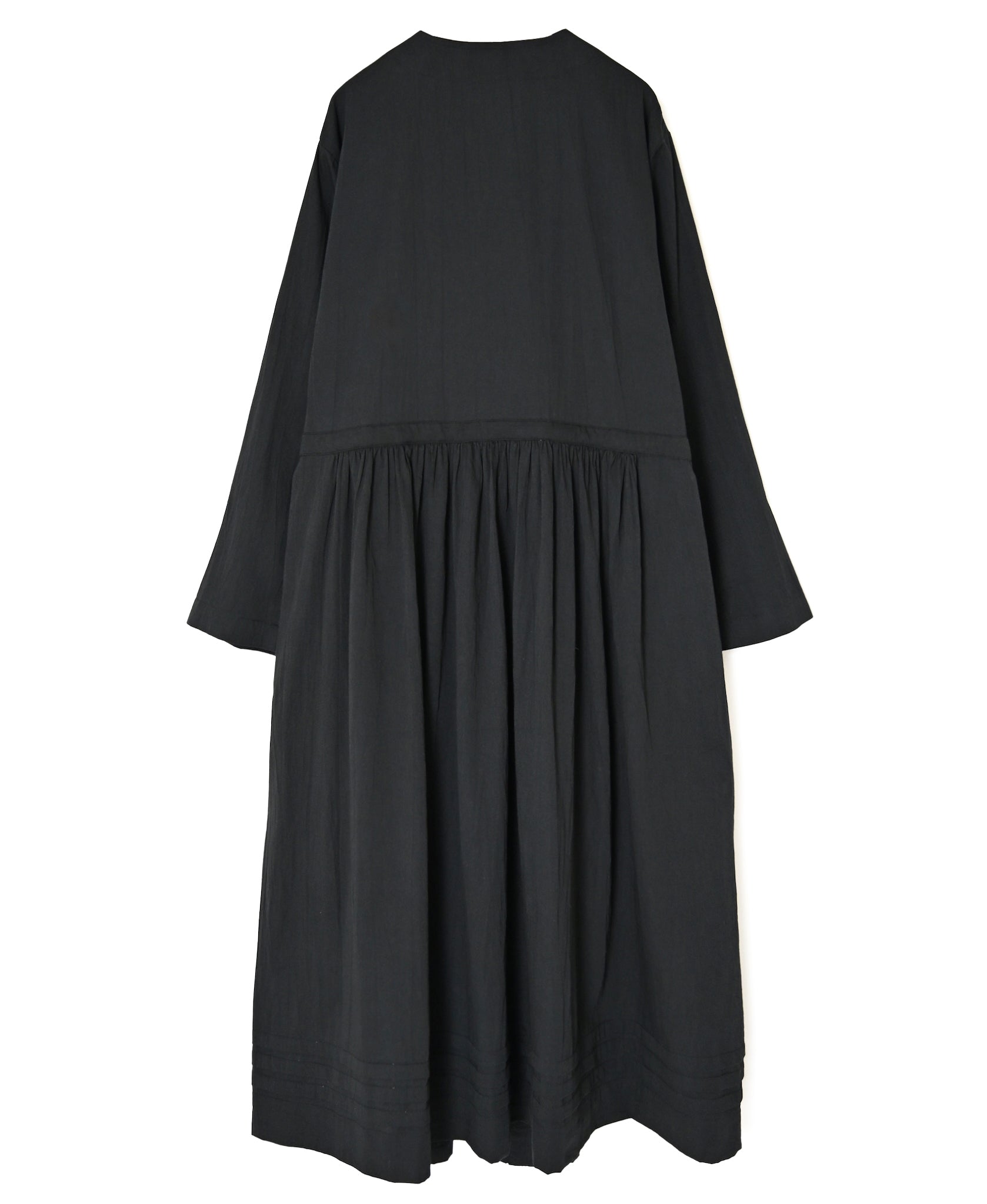 NSL26563 COTTON SATIN PLAIN CACHE COEUR DRESS WITH PLEATS