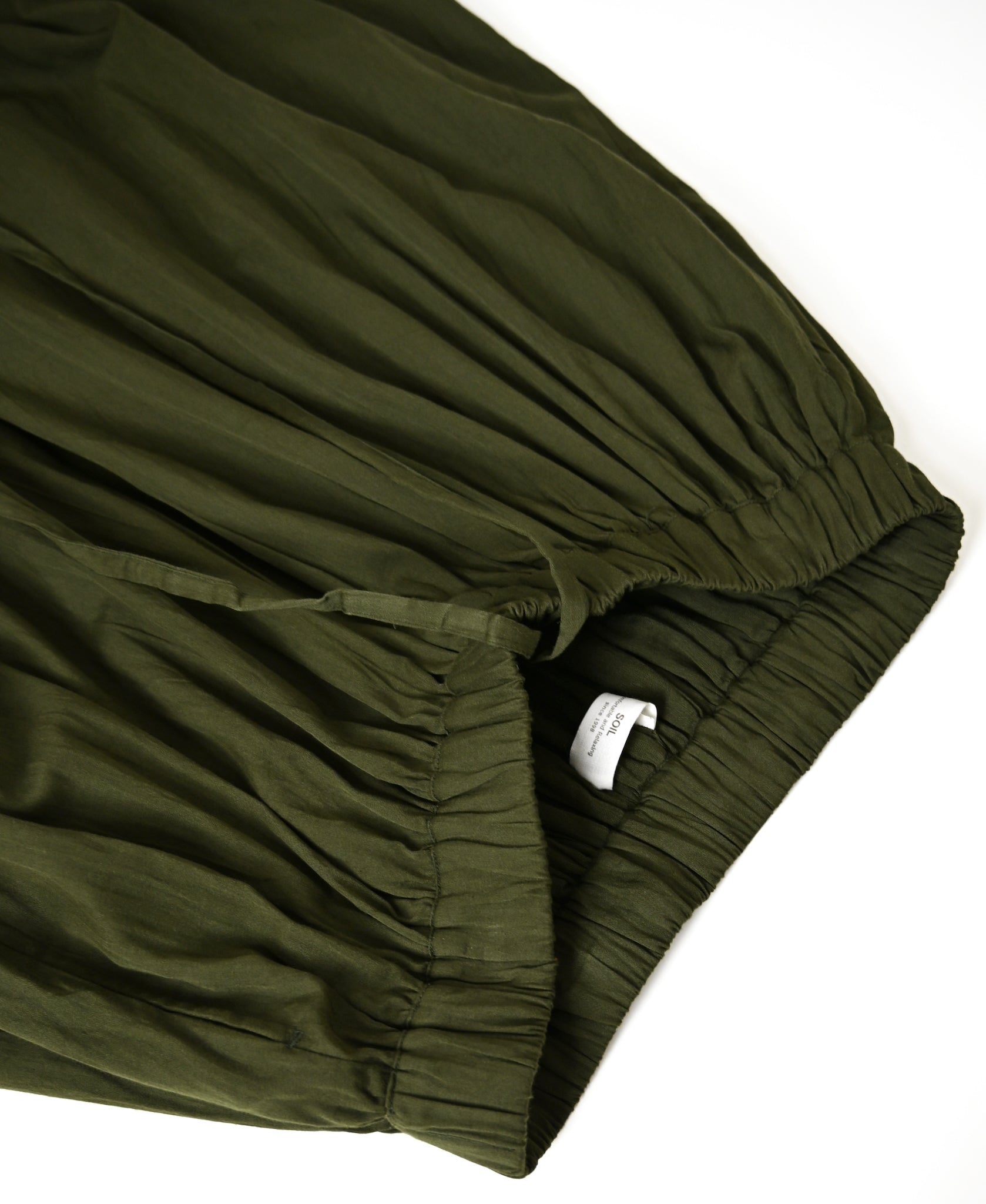 NSL26564 COTTON SATIN PLAIN TIERED GATHER SKIRT
